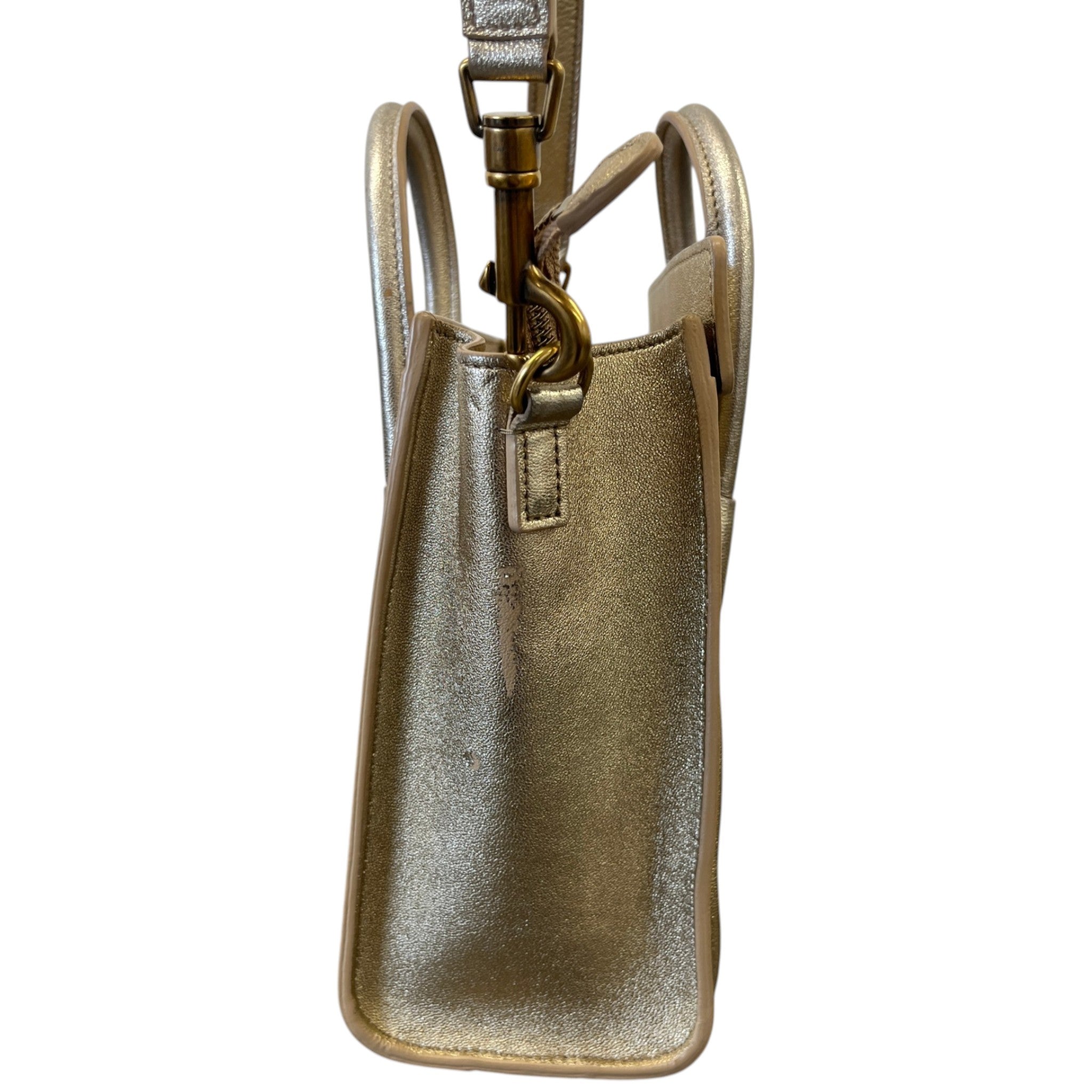 Women's Nano Luggage Tote Bag Gold