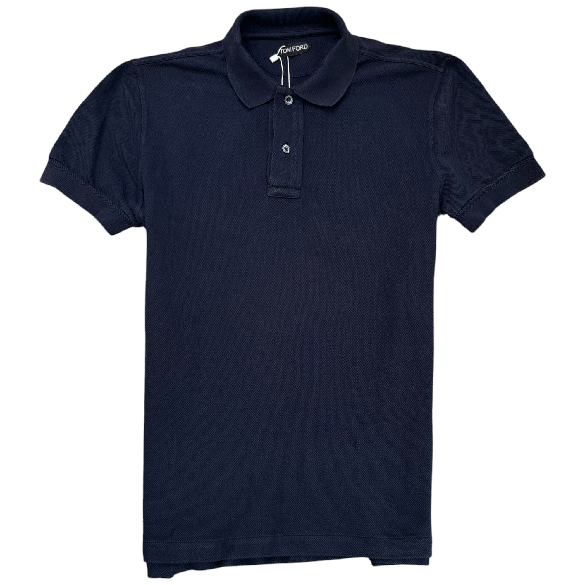 Men's Plain Polo Shirt Navy Size IT 48 / UK M