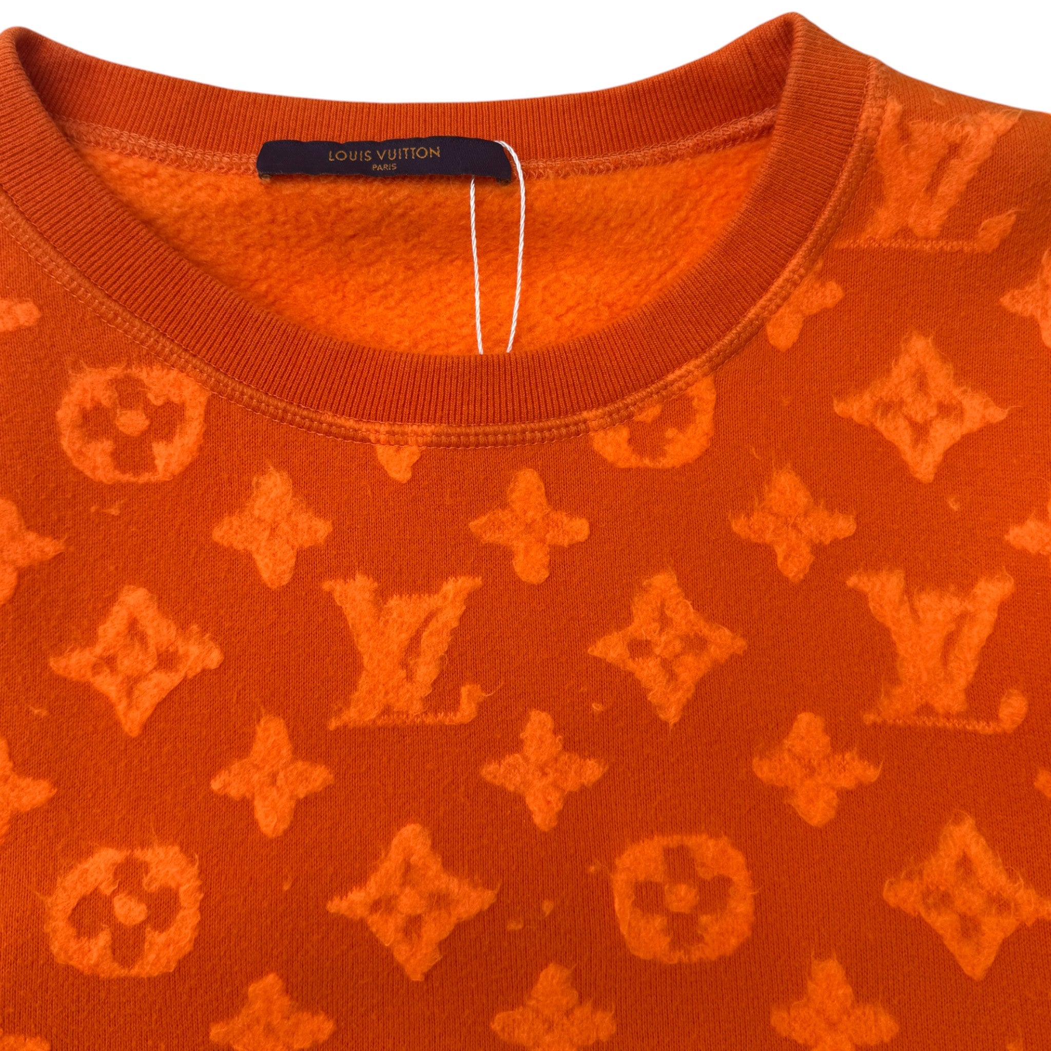 Men's Lv Monogram Jumper Orange Size L