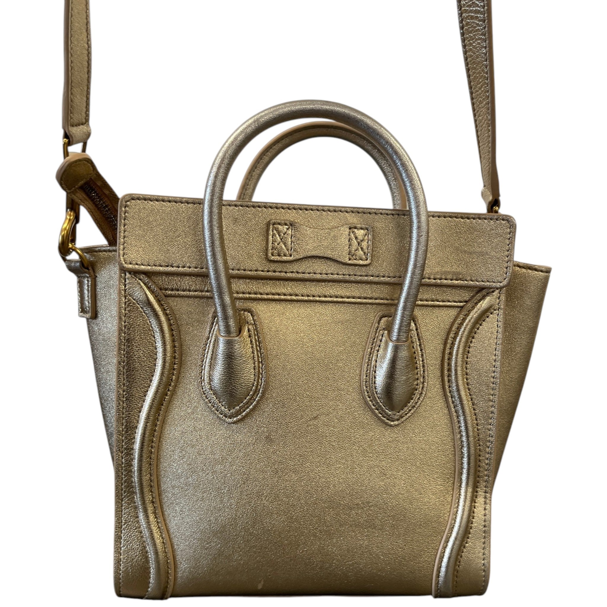 Women's Nano Luggage Tote Bag Gold