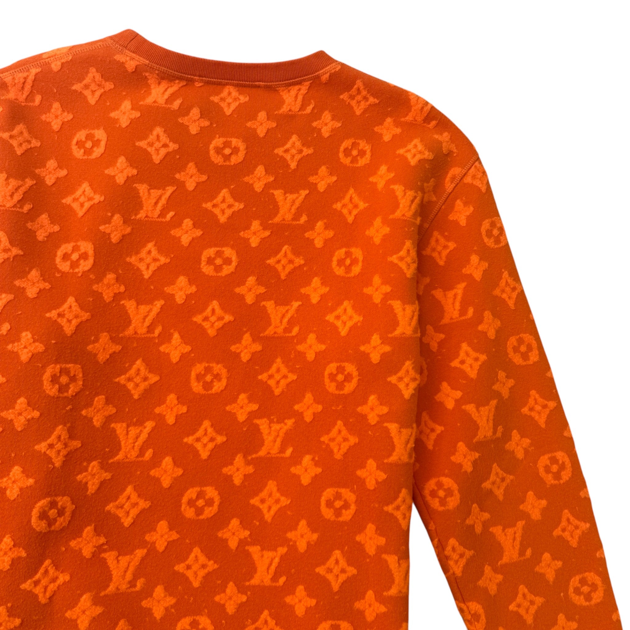 Men's Lv Monogram Jumper Orange Size L