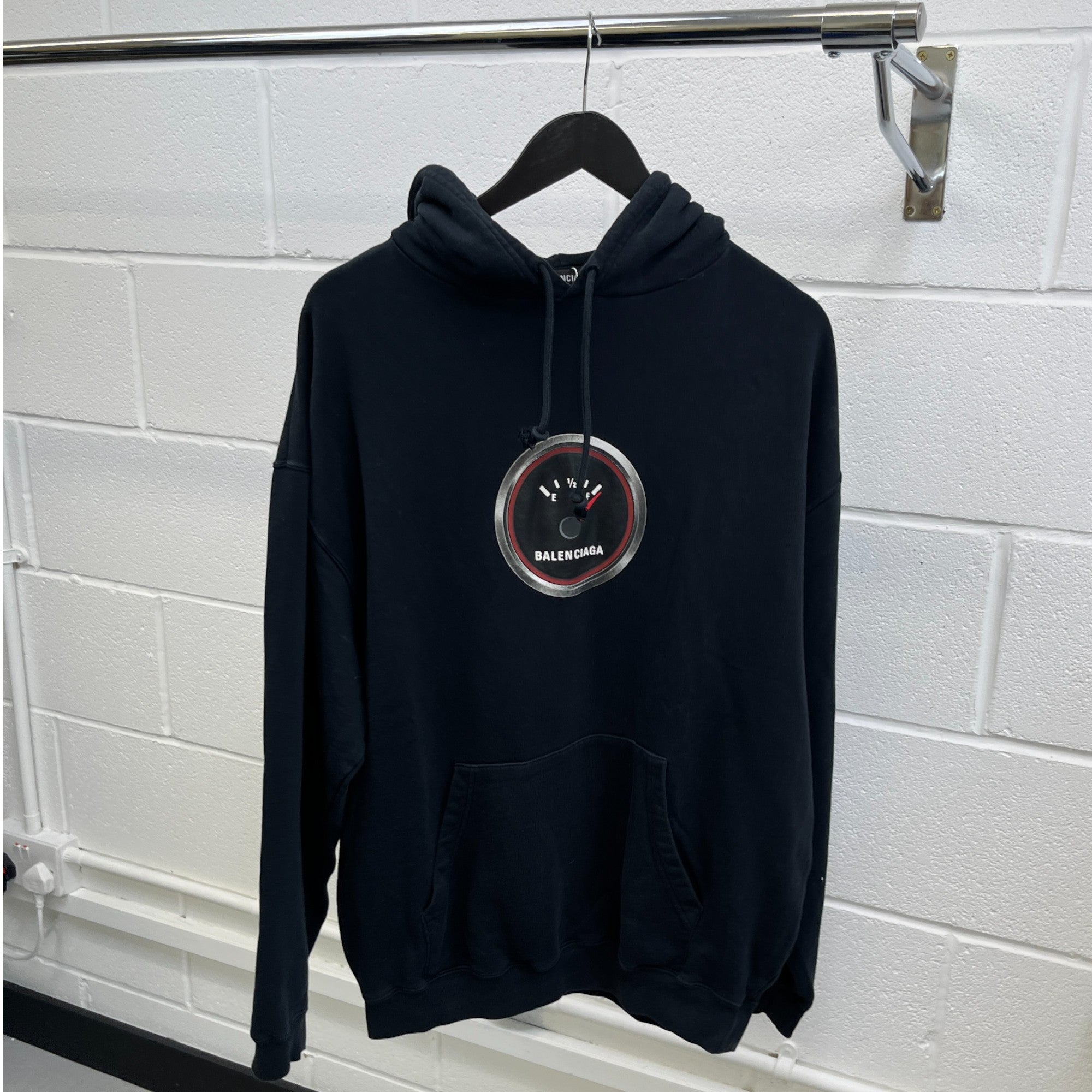 Men's Full Tank Logo Hoodie Black Size S