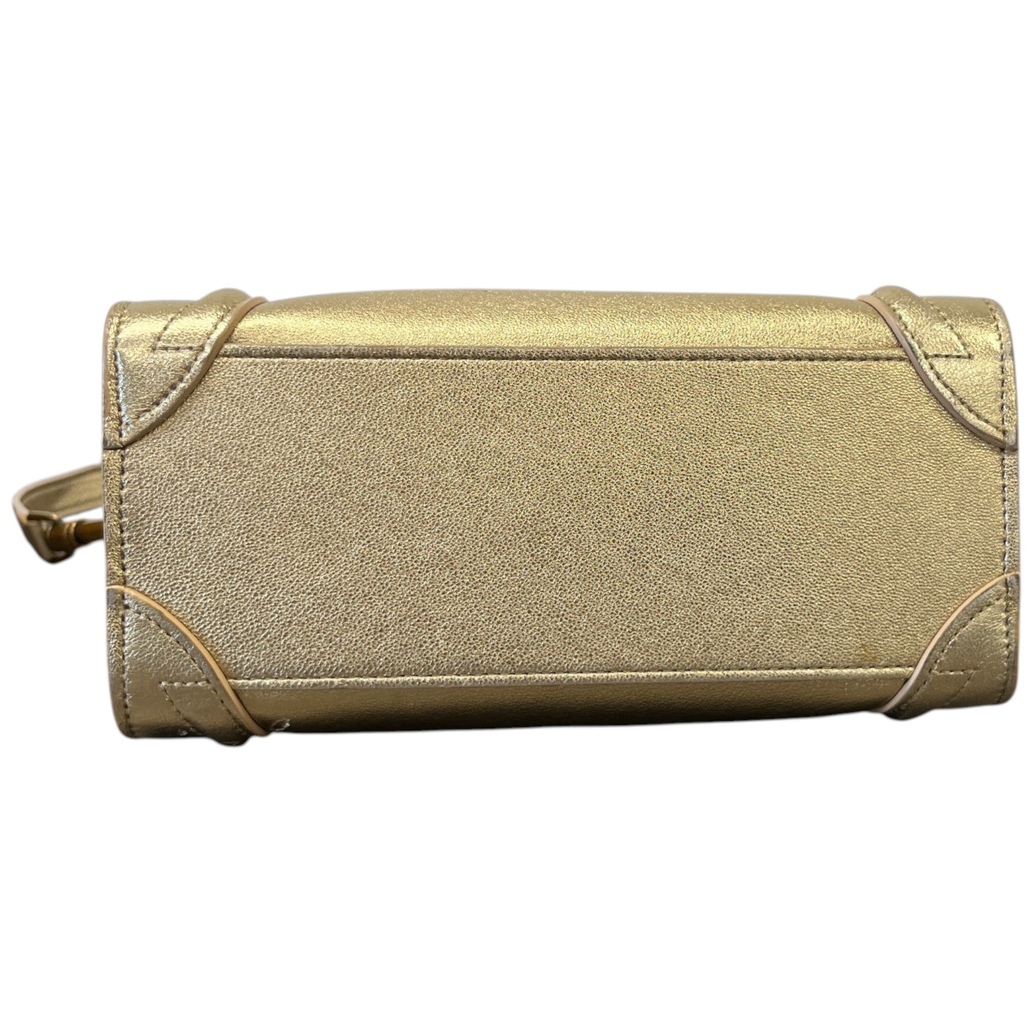 Women's Nano Luggage Tote Bag Gold