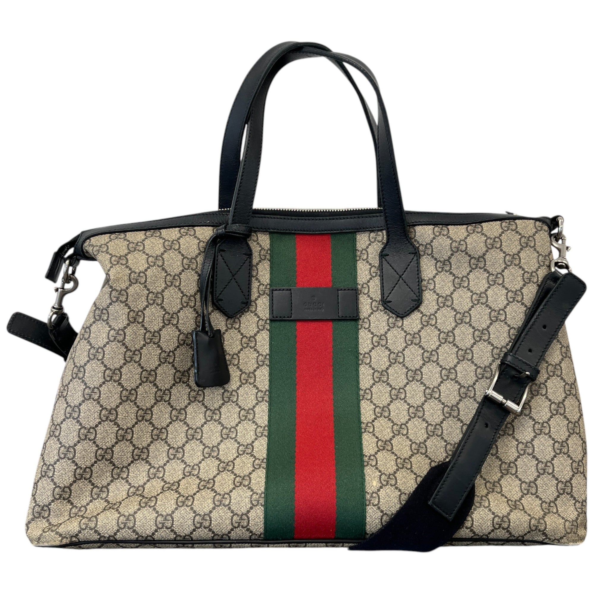 Women's Gg Supreme Web Boston Carryall Bag Beige