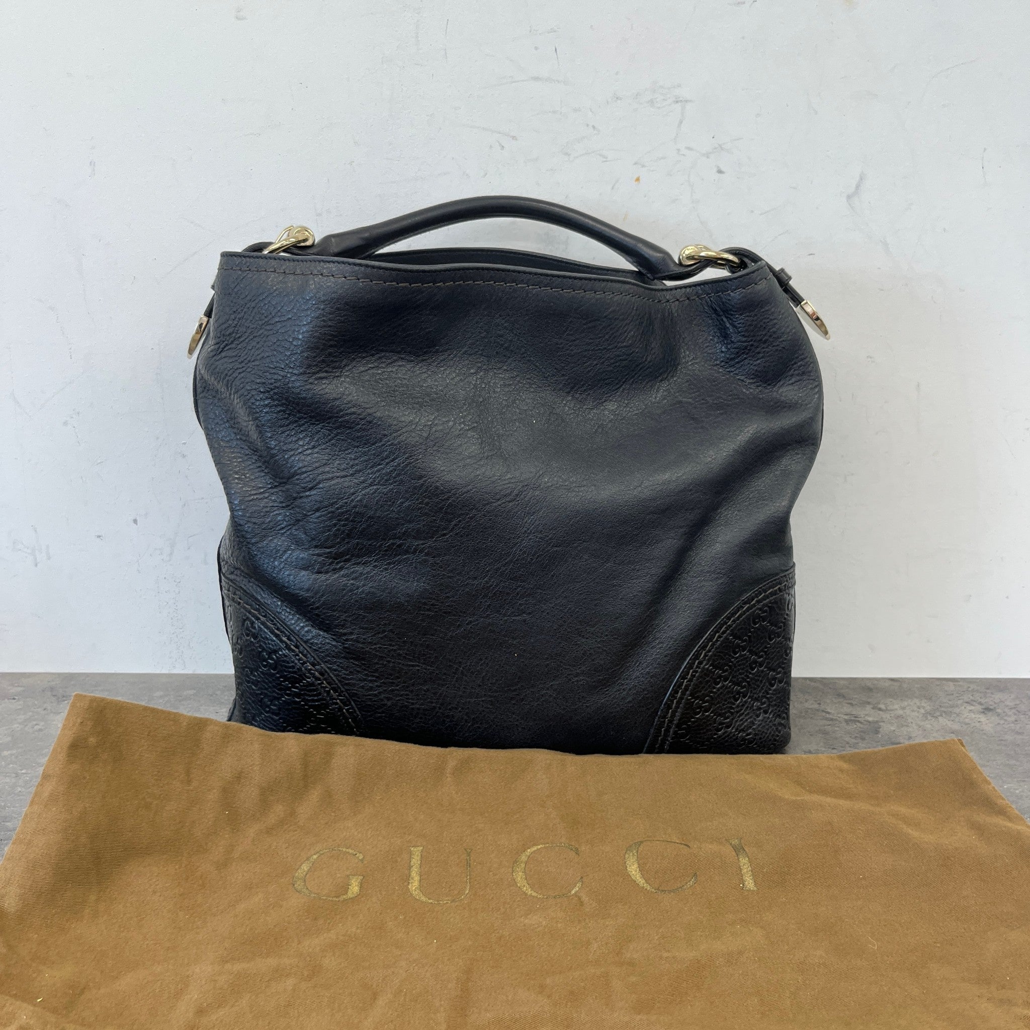 Women's Gg Signature Signoria Large Bag Black