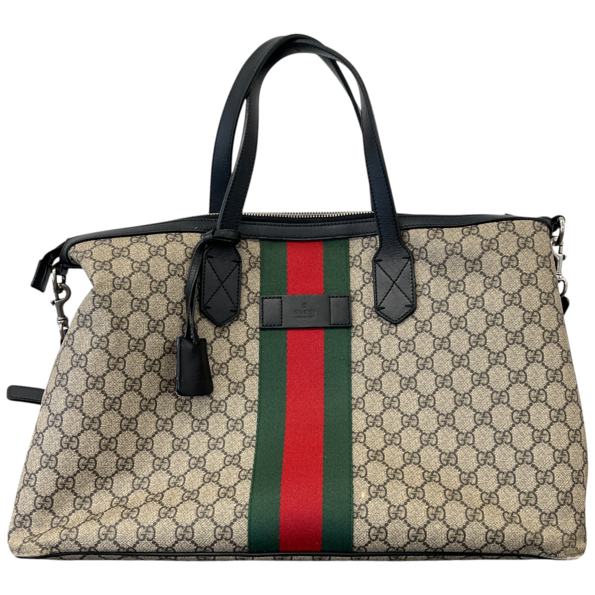 Women's Gg Supreme Web Boston Carryall Bag Beige