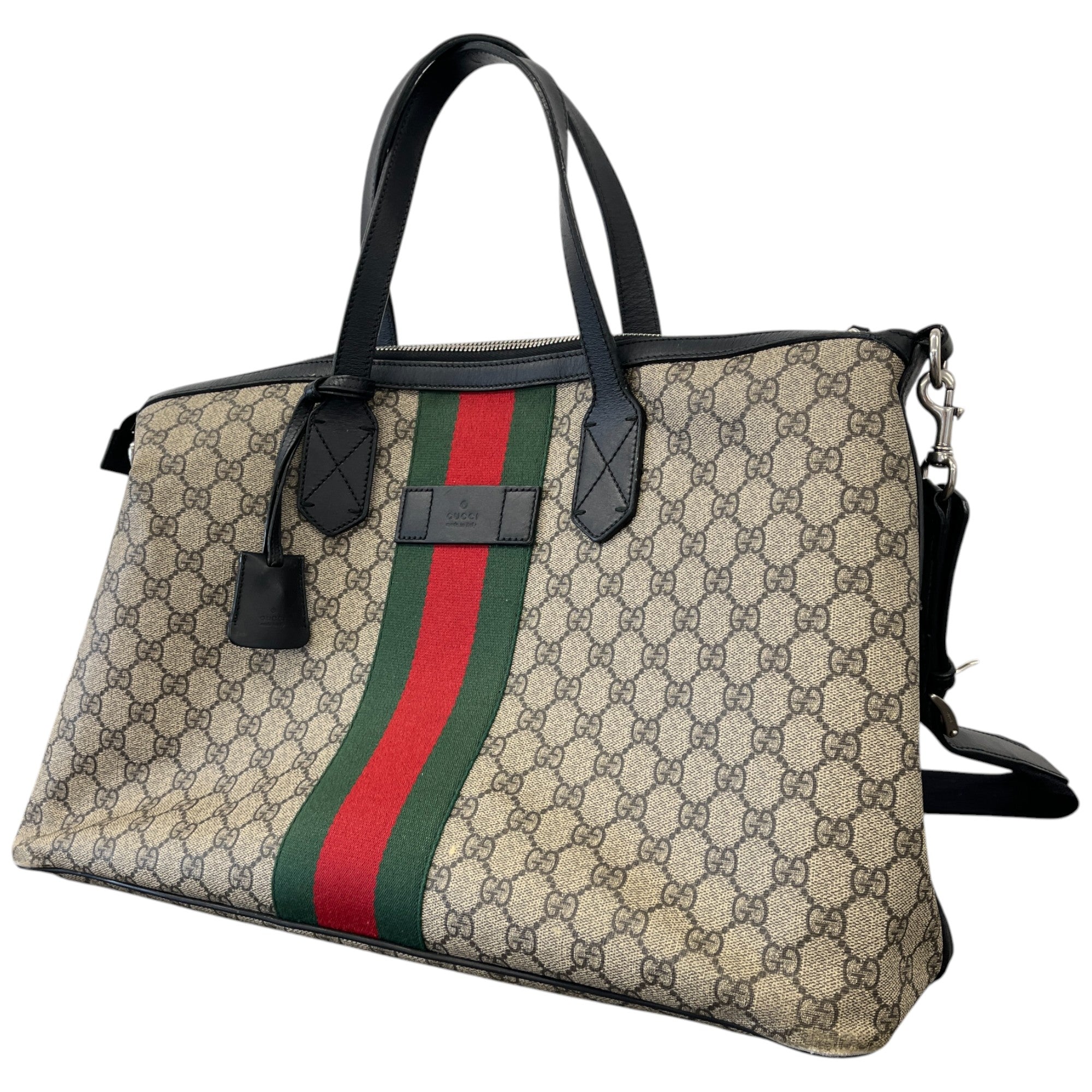 Women's Gg Supreme Web Boston Carryall Bag Beige