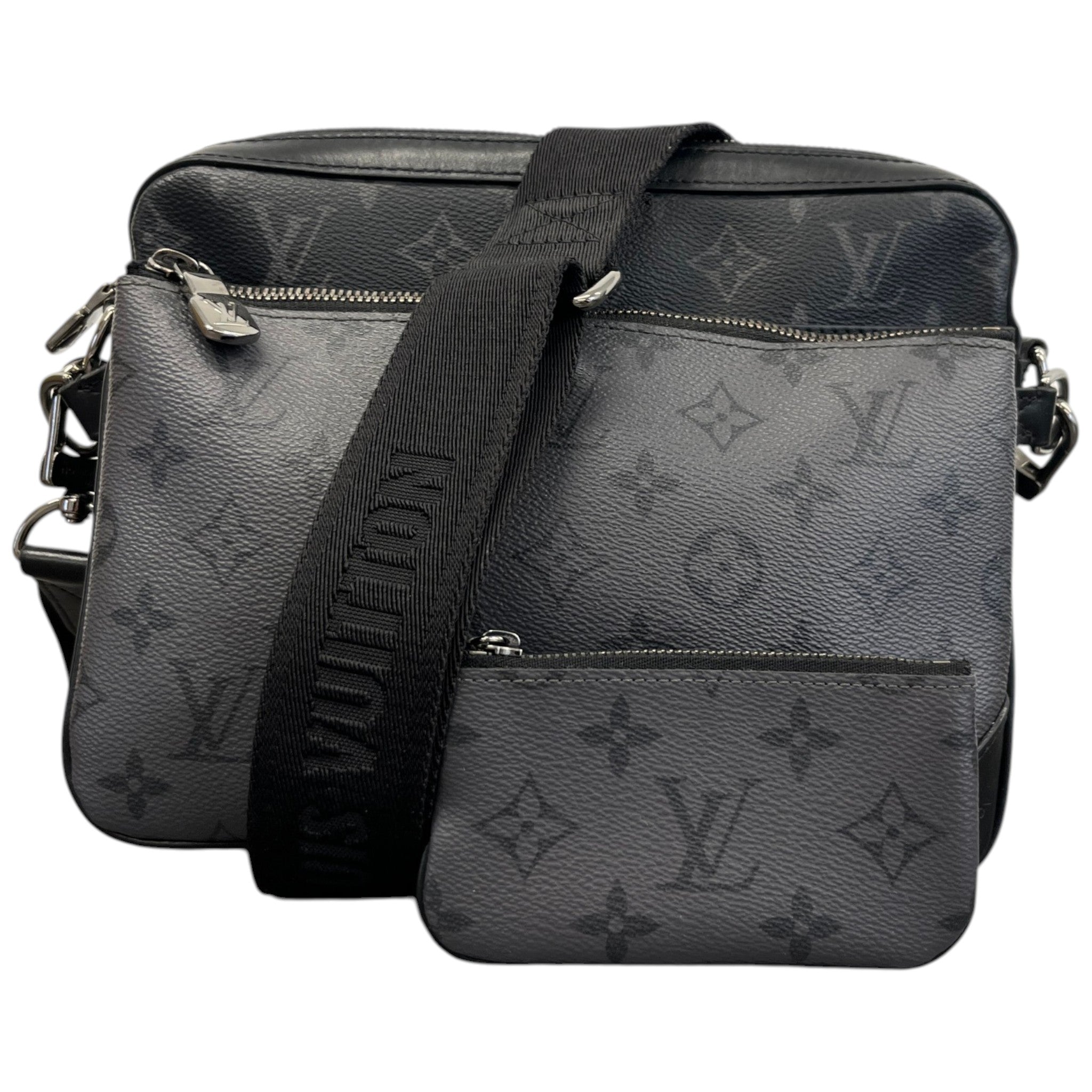 Men's Monogram Eclipse Trio Messenger Bag Grey