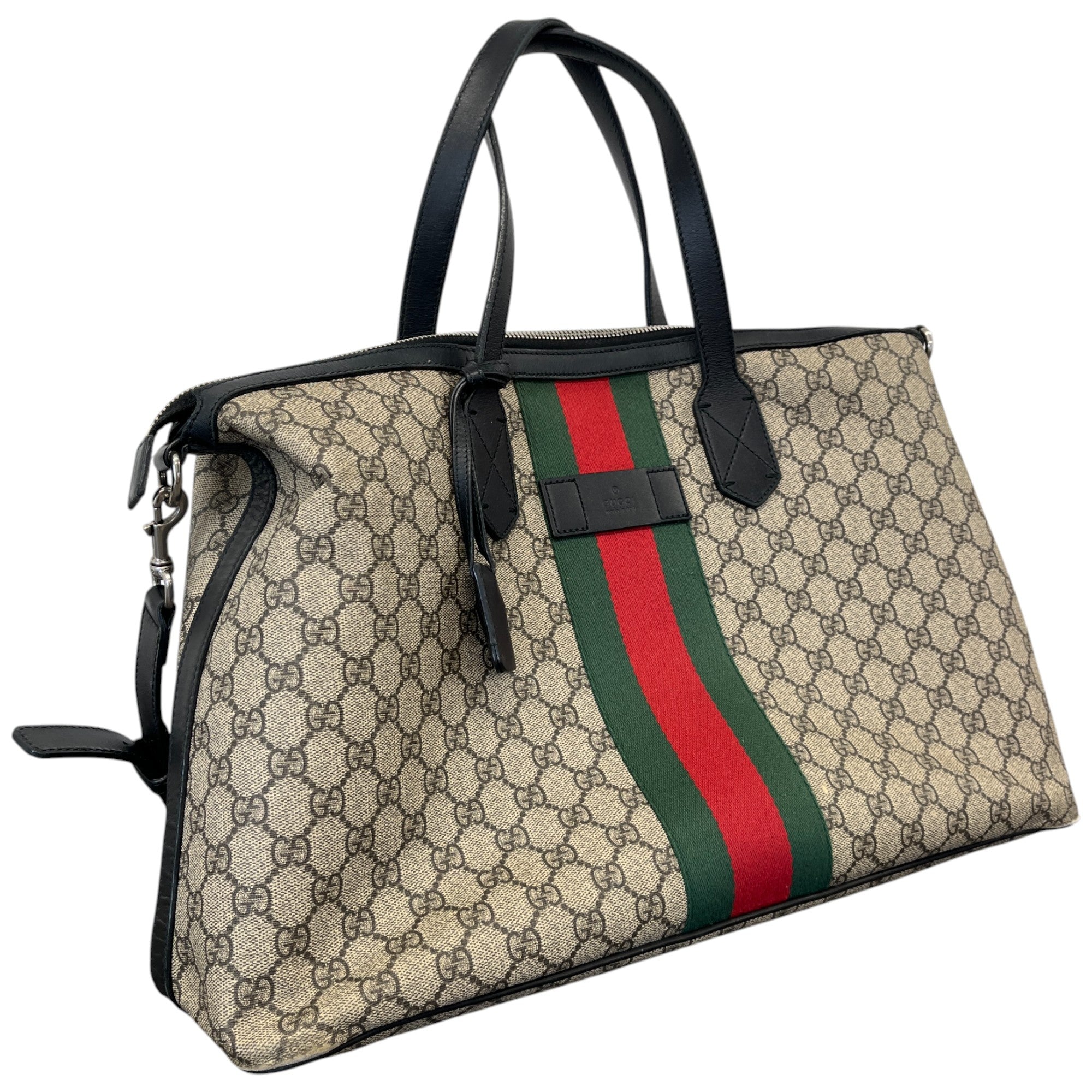 Women's Gg Supreme Web Boston Carryall Bag Beige