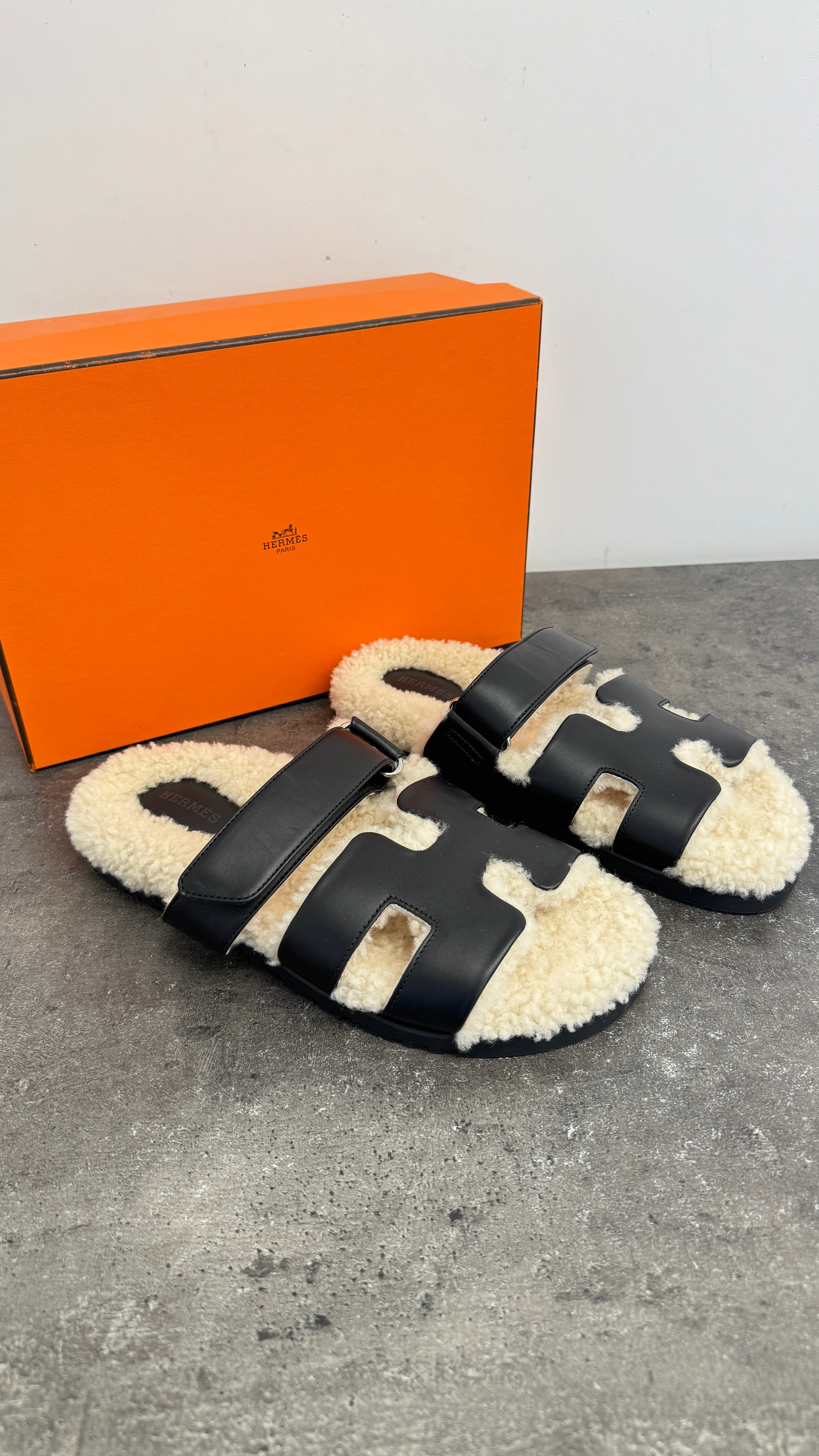 Women's Shearling Chypre Sandals Black Size EU 39.5 / UK 6.5
