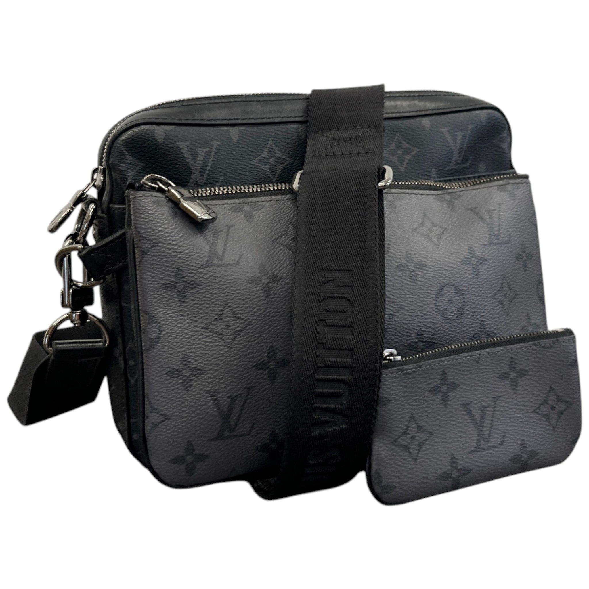 Men's Monogram Eclipse Trio Messenger Bag Grey