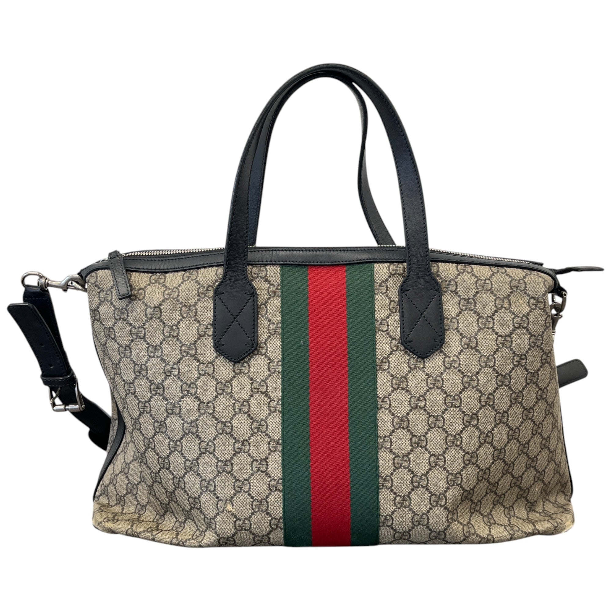 Women's Gg Supreme Web Boston Carryall Bag Beige