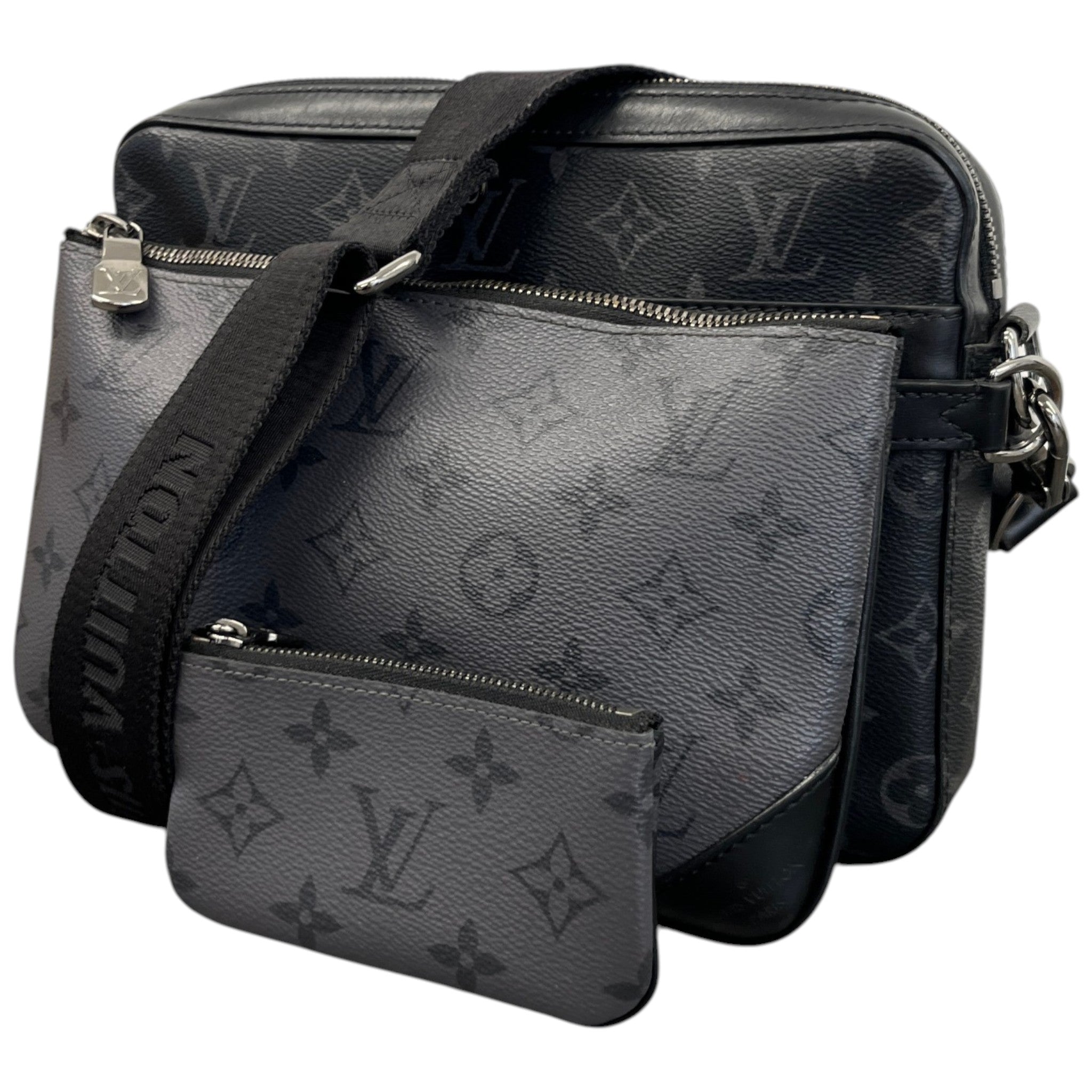 Men's Monogram Eclipse Trio Messenger Bag Grey