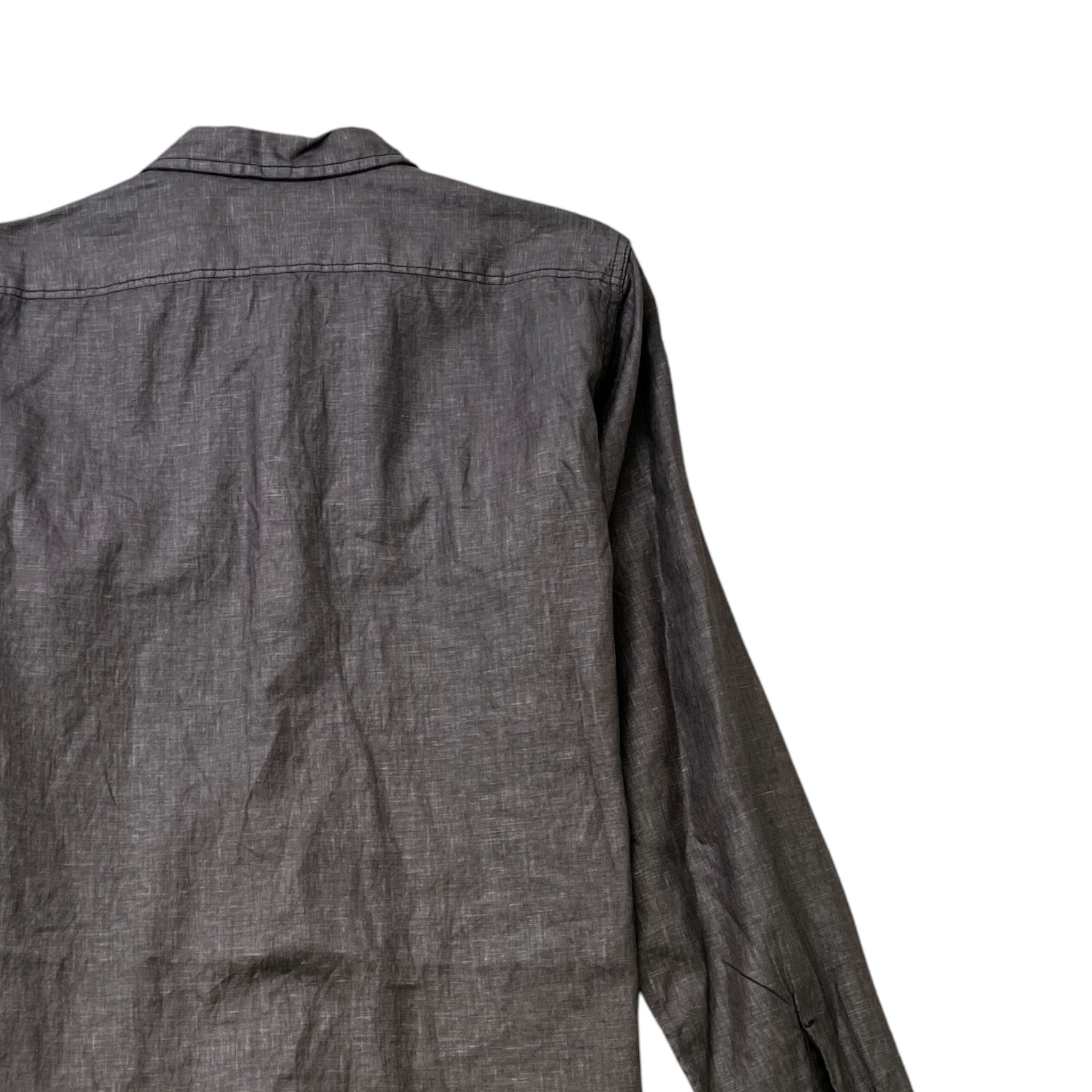 Men's Applique Logo OverShirt Charcoal Size XL