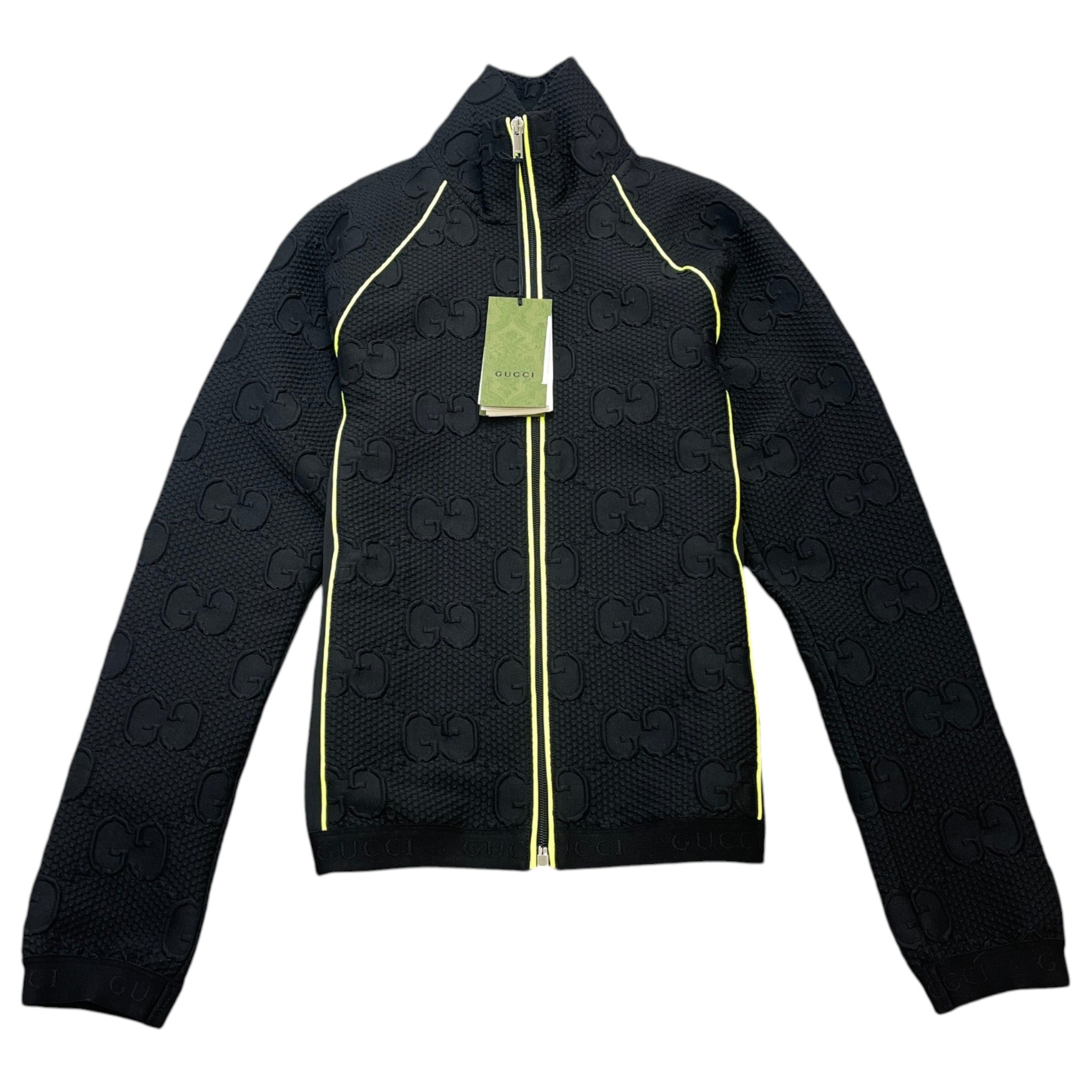 Men's Gg Stretch-Jersey Neoprene Zip Track Jacket Black Size XS