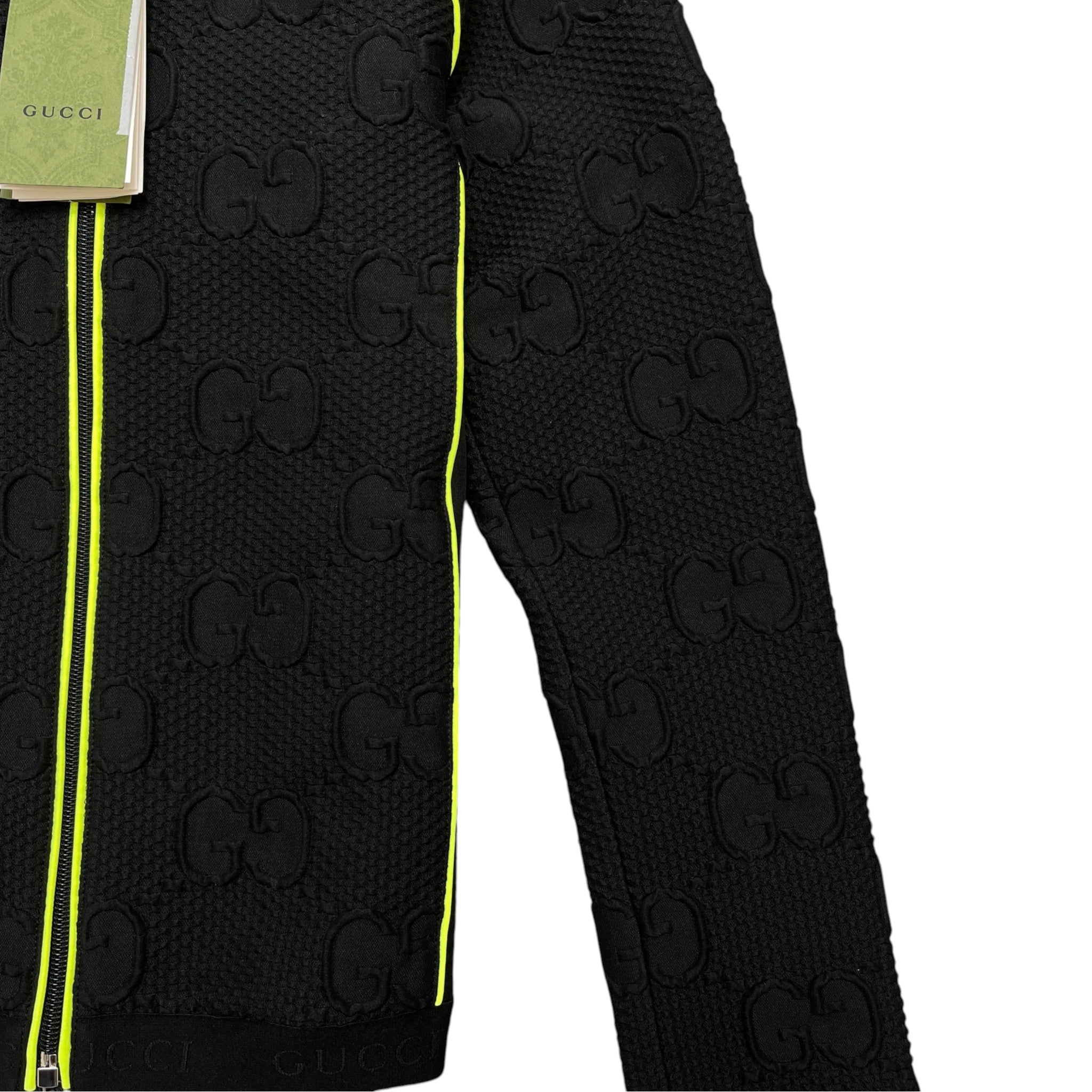 Men's Gg Stretch-Jersey Neoprene Zip Track Jacket Black Size XS