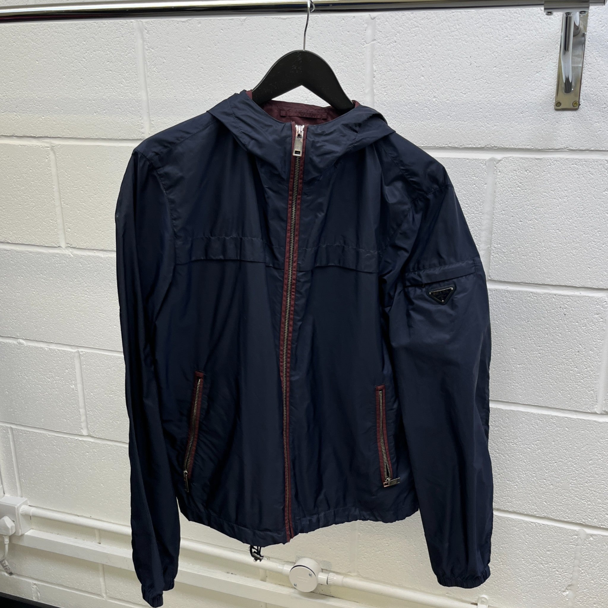 Men's Plaque Logo Windbreaker Black Size IT 50 / L