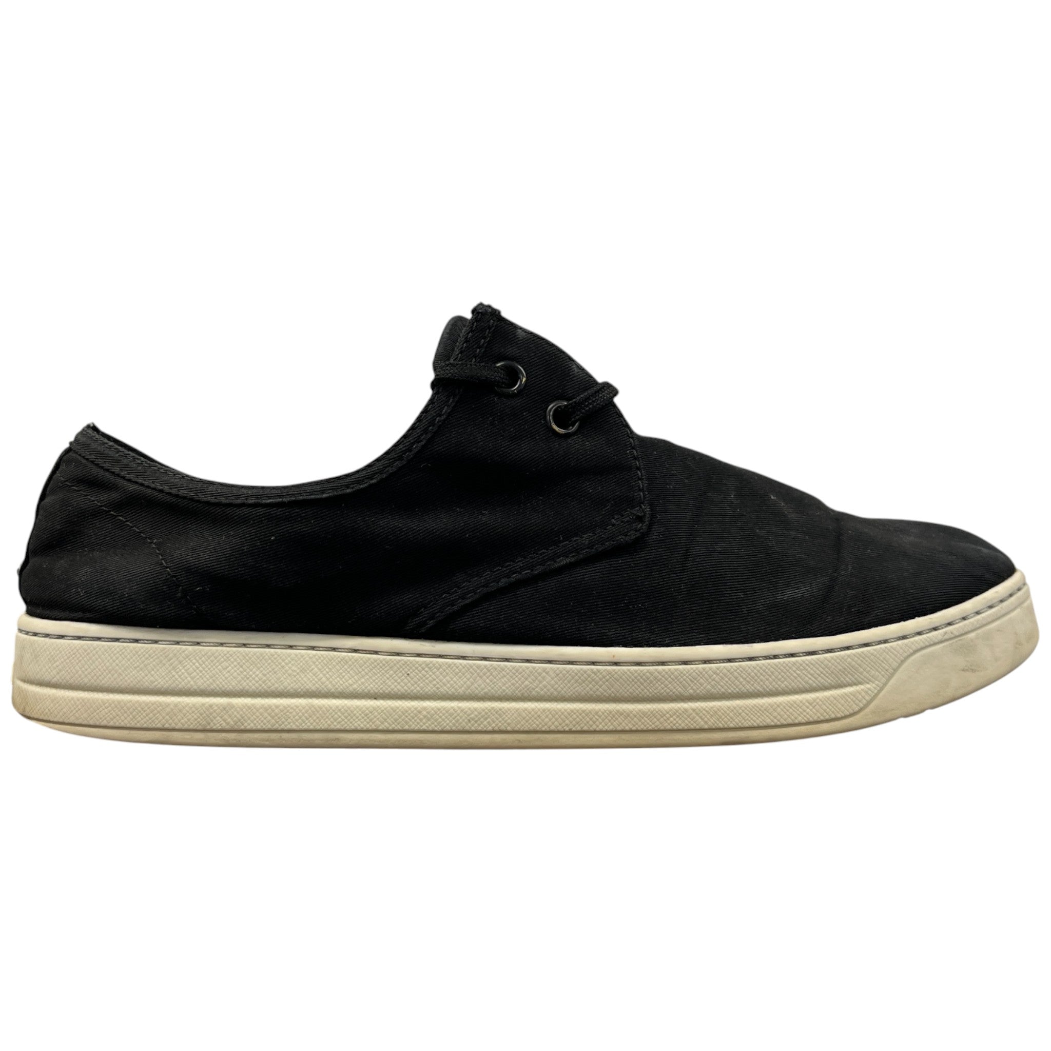 Men's Espadrille Lace Low Trainers Black Size EU 39.5 / UK 5.5