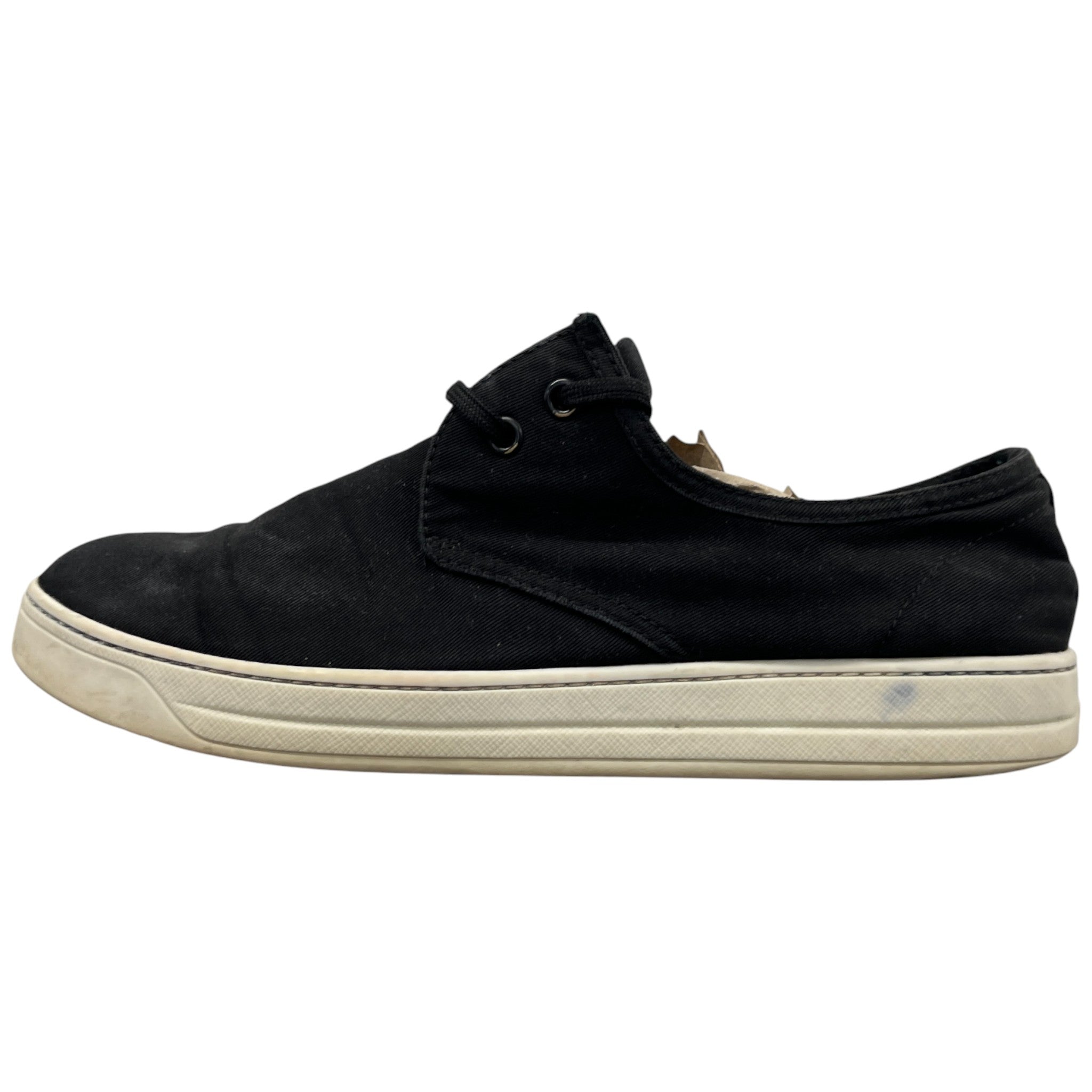 Men's Espadrille Lace Low Trainers Black Size EU 39.5 / UK 5.5