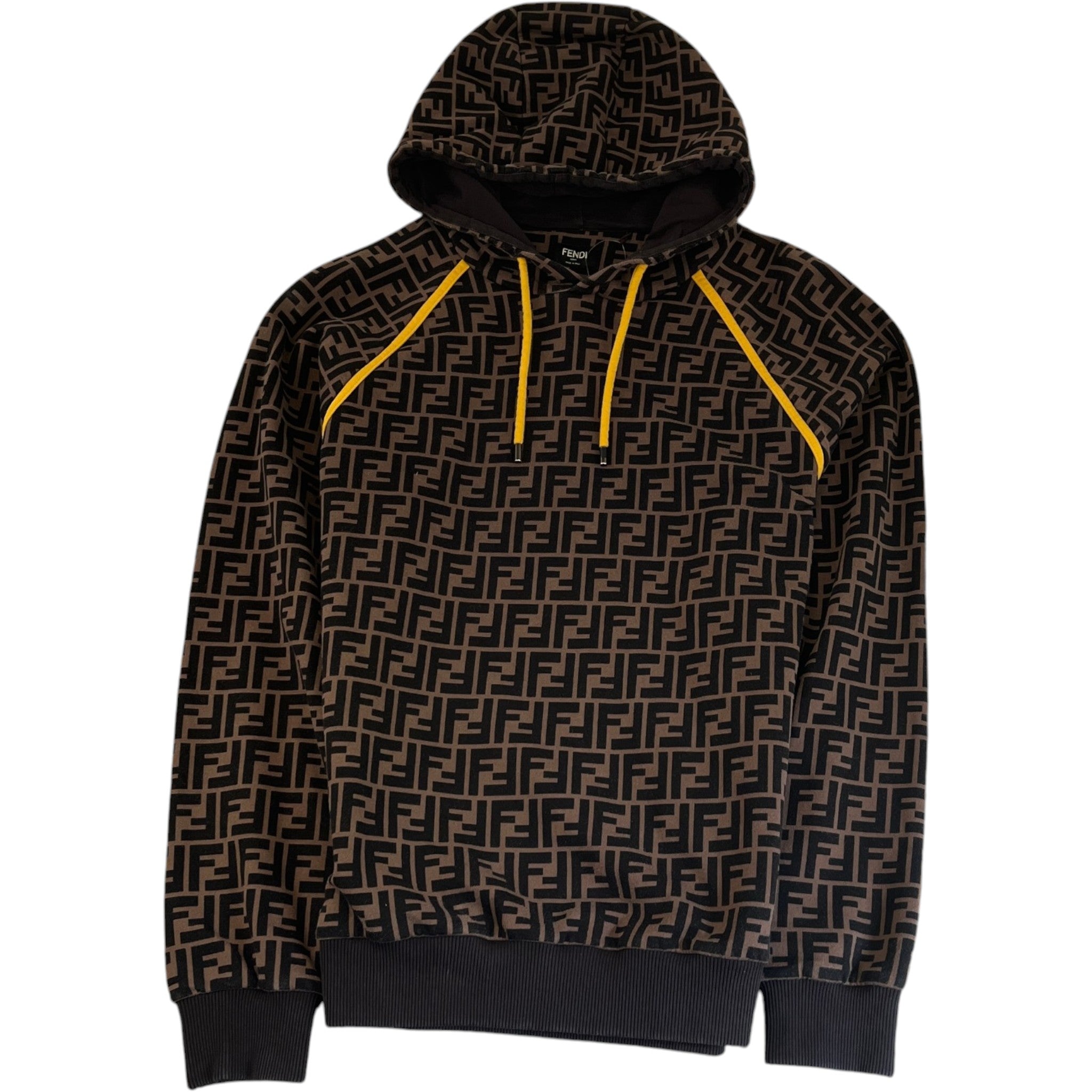 Men's Ff Monogram Hoodie Brown Size M