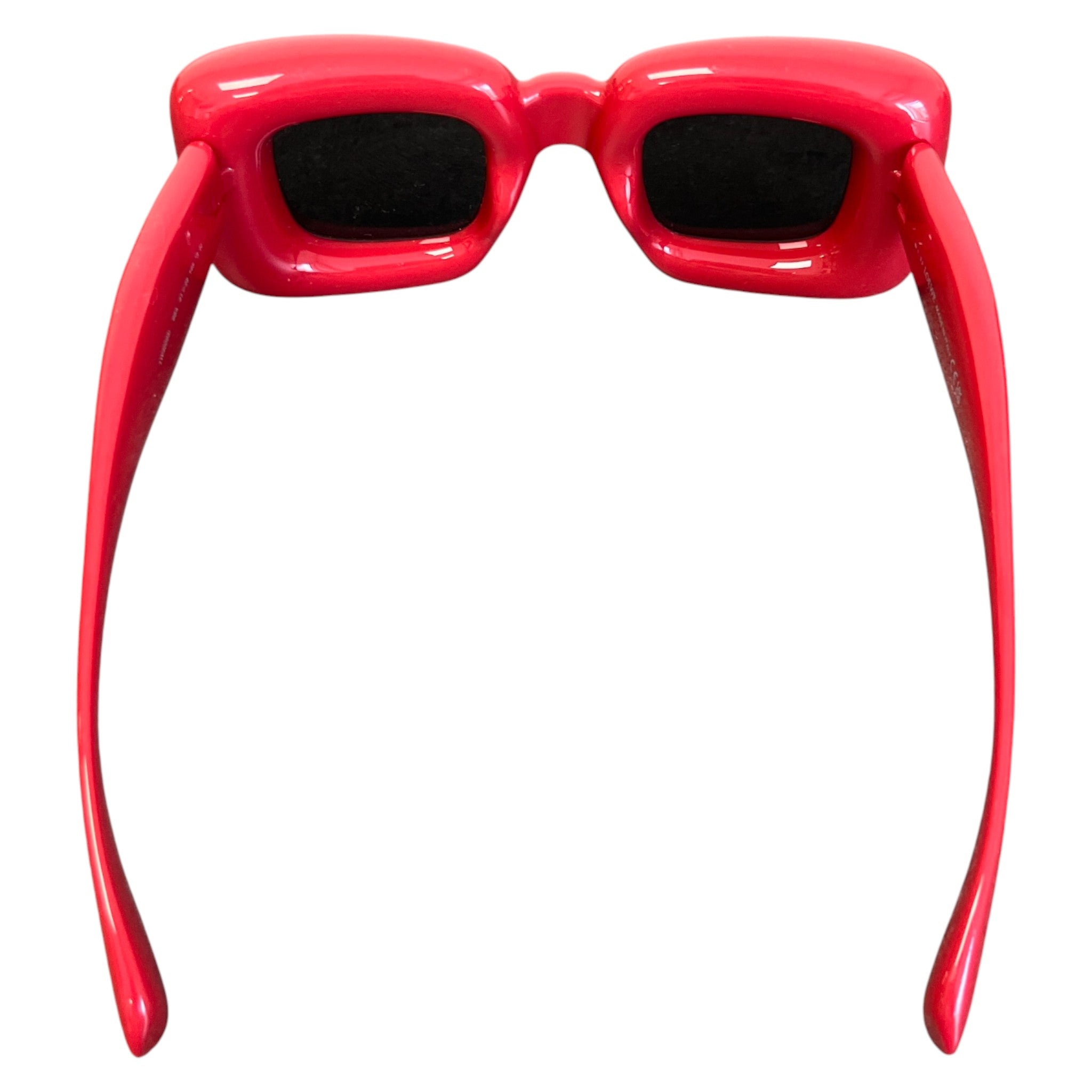 Women's Lw400981 Inflated Rectangular Sunglasses Red