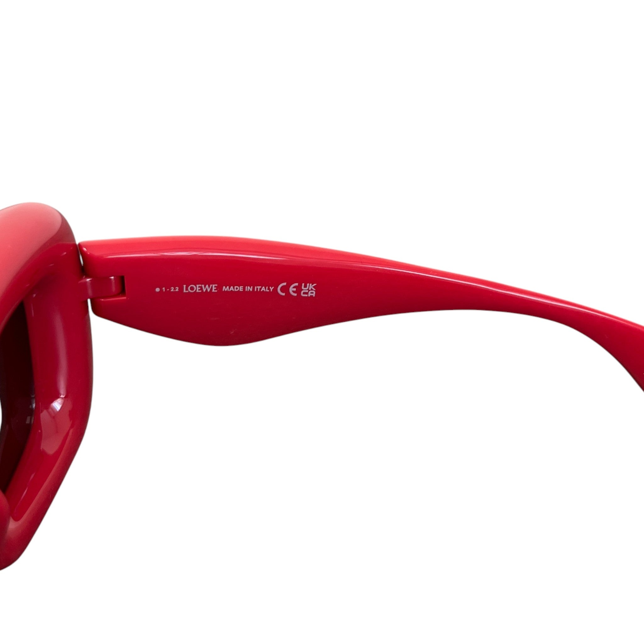 Women's Lw400981 Inflated Rectangular Sunglasses Red
