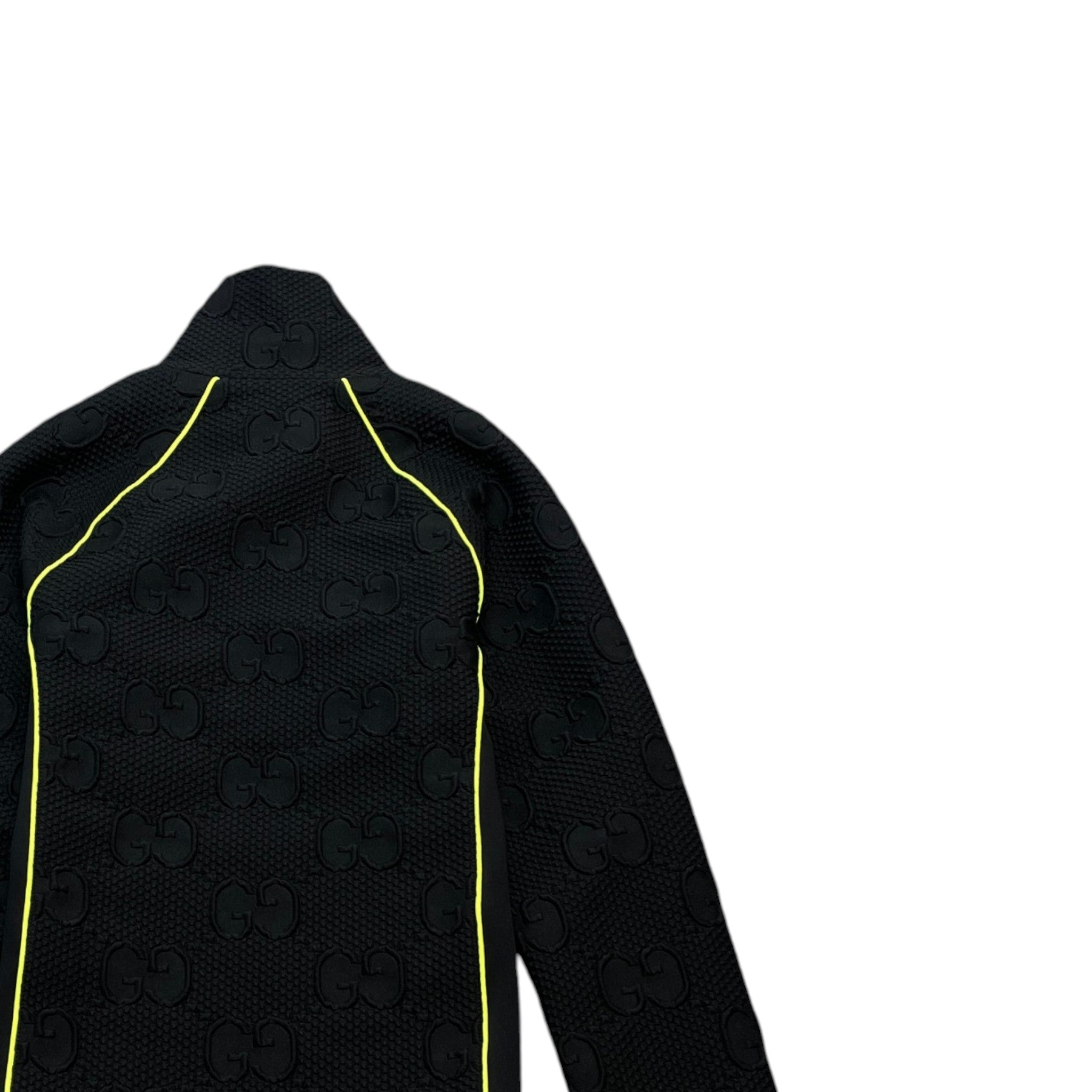 Men's Gg Stretch-Jersey Neoprene Zip Track Jacket Black Size XS