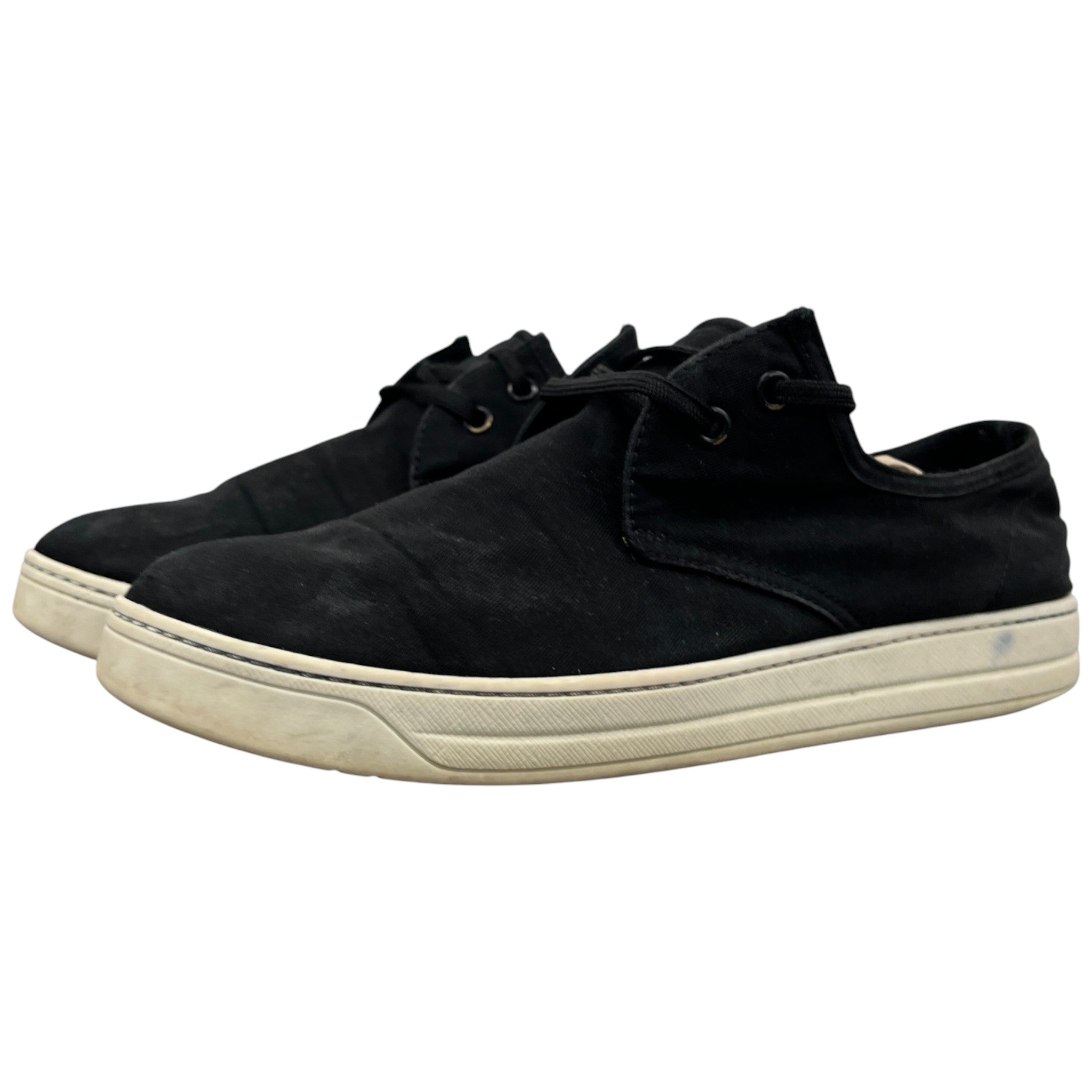 Men's Espadrille Lace Low Trainers Black Size EU 39.5 / UK 5.5