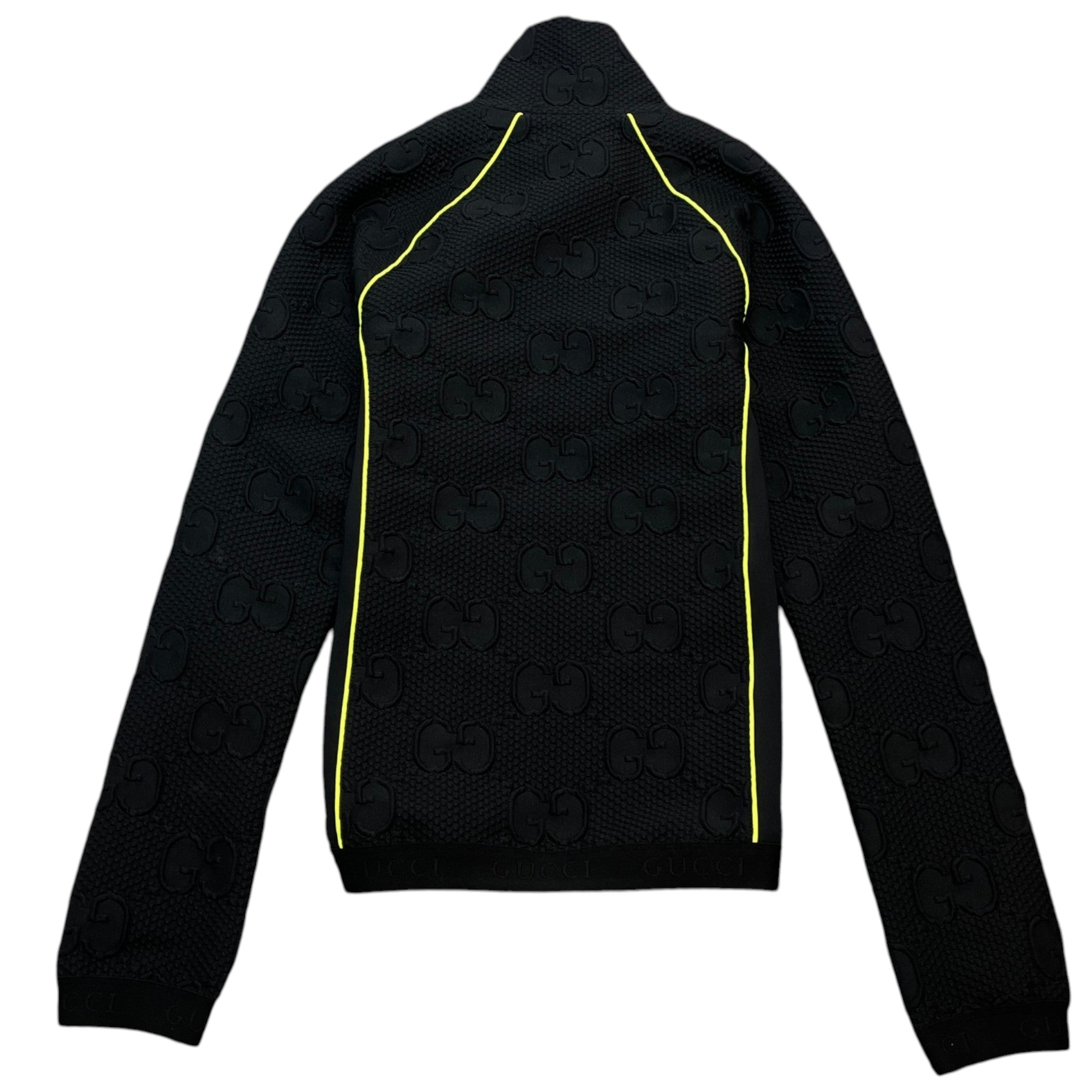 Men's Gg Stretch-Jersey Neoprene Zip Track Jacket Black Size XS
