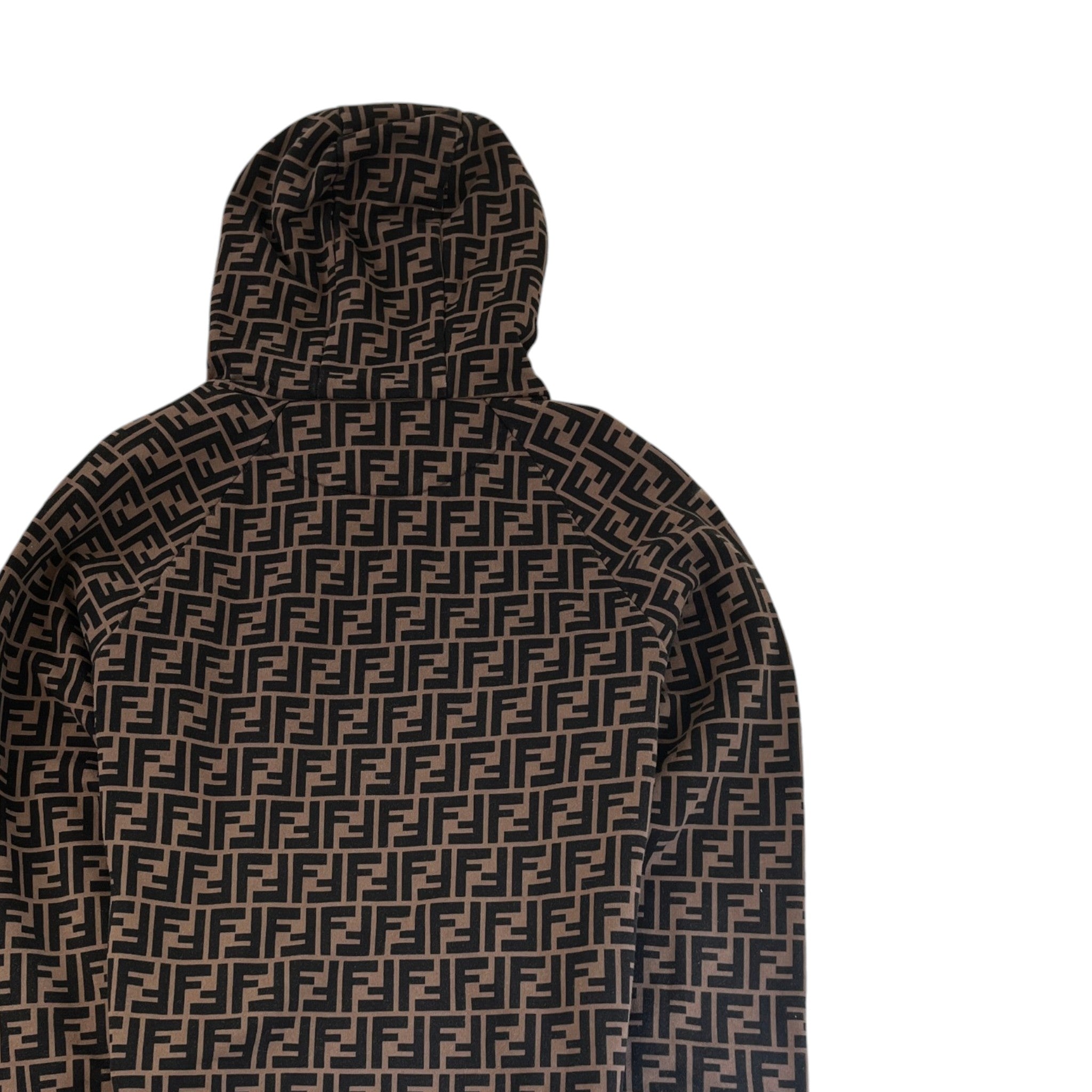 Men's Ff Monogram Hoodie Brown Size M
