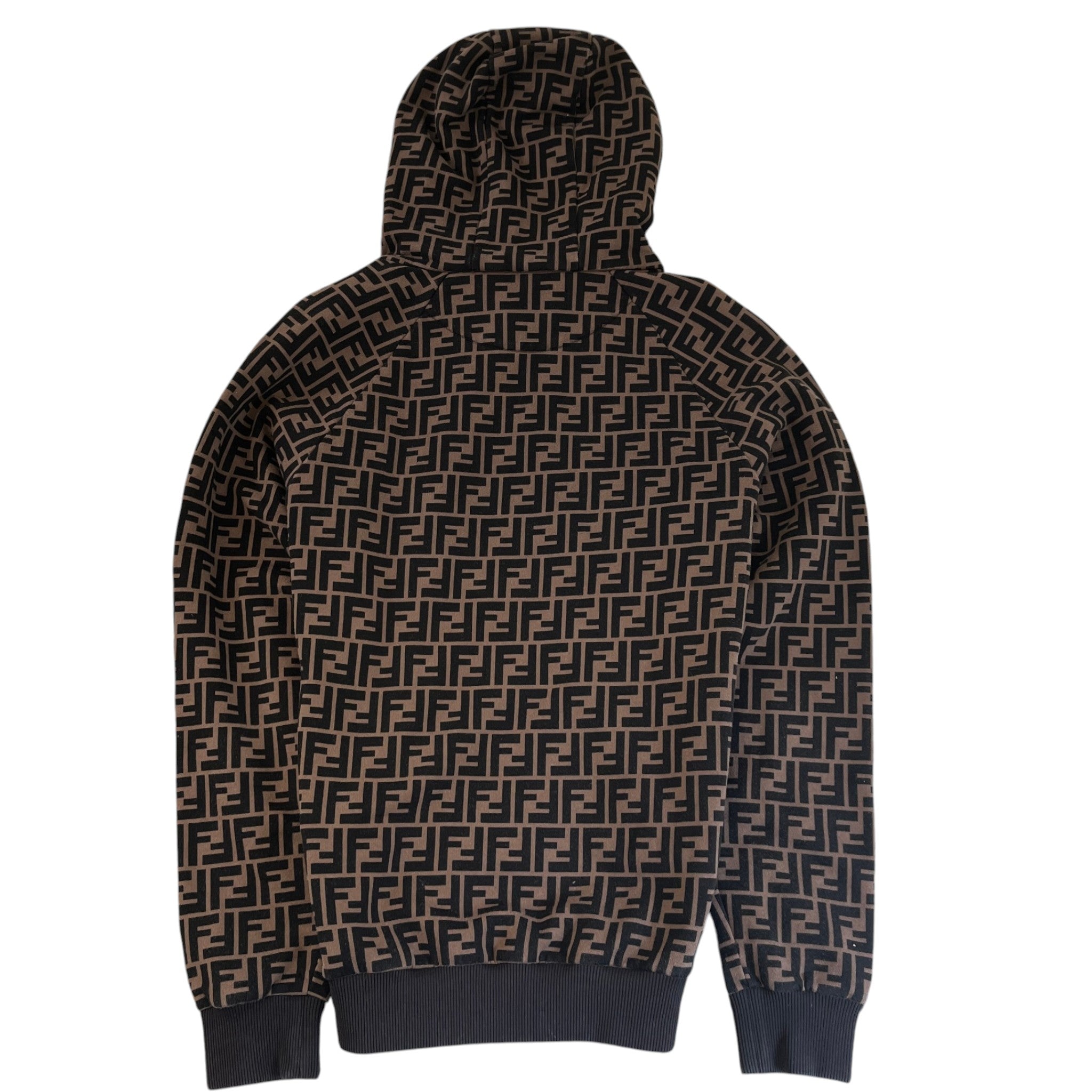 Men's Ff Monogram Hoodie Brown Size M