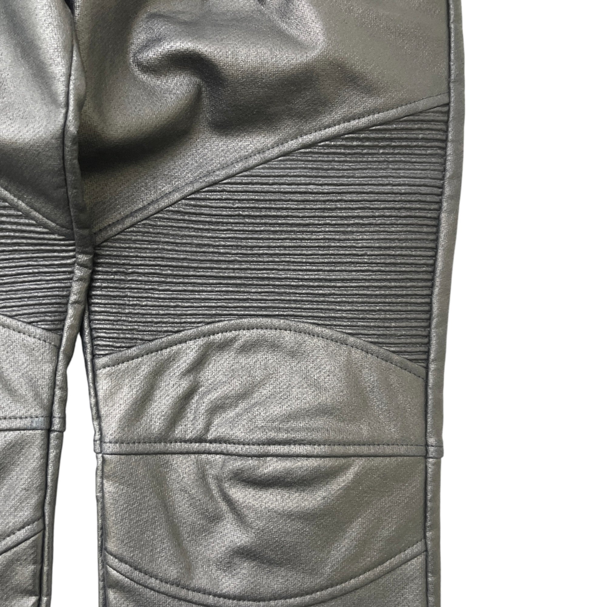 Men's Biker Leather Trousers Black Size XS