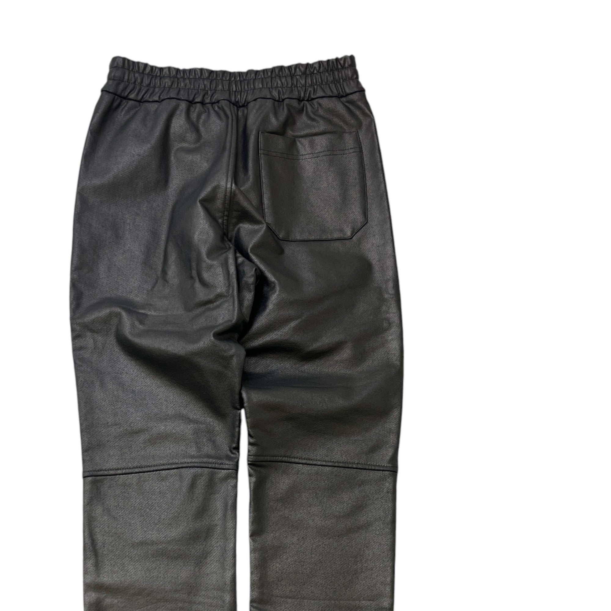 Men's Biker Leather Trousers Black Size XS