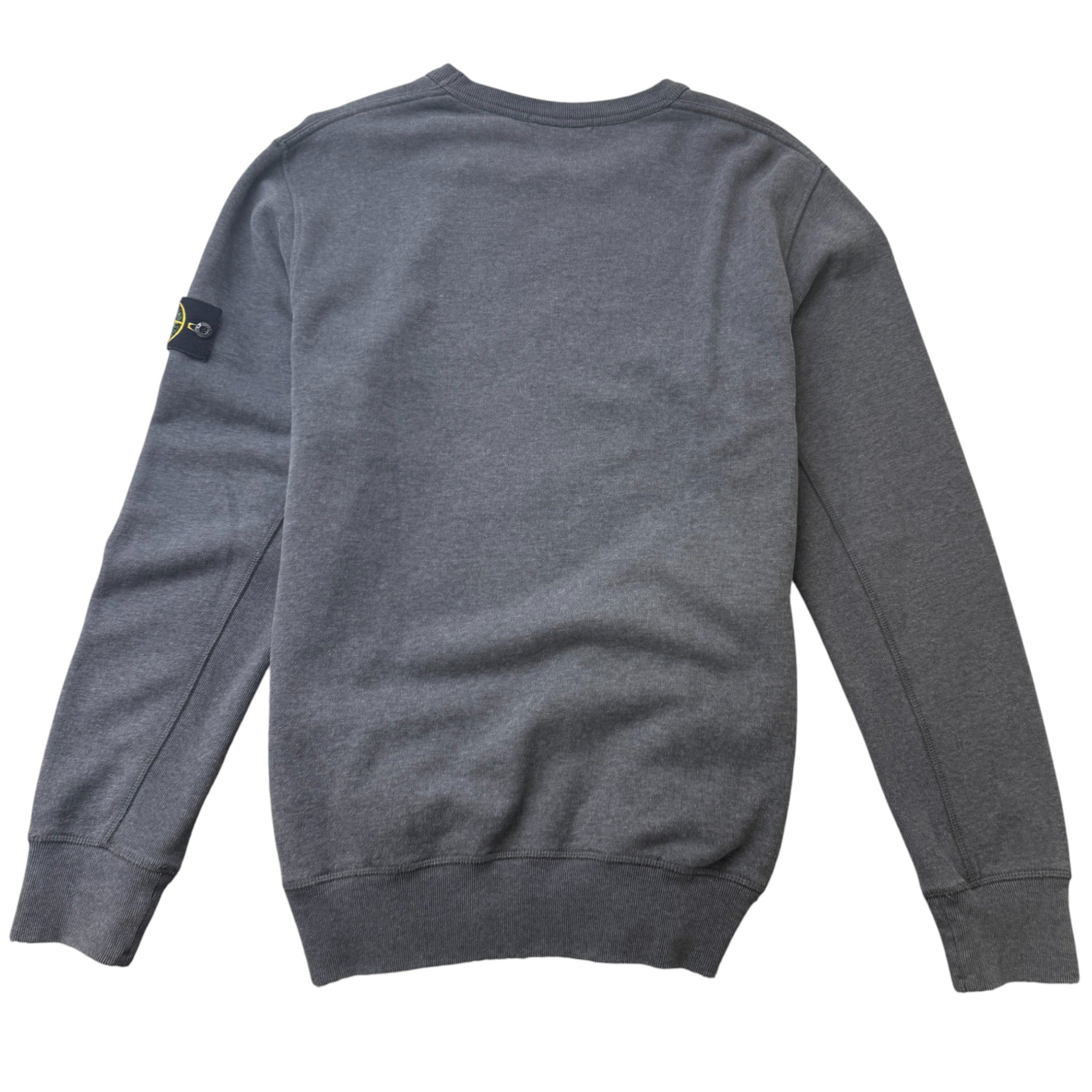 Men's Applique Logo Sweatshirt Grey Size XXL