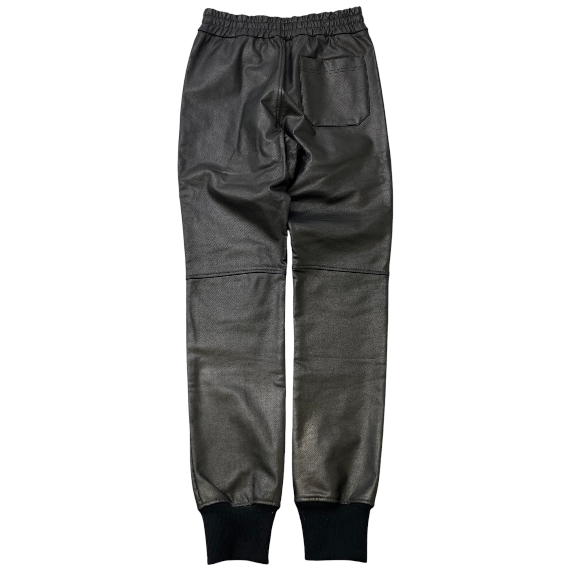 Men's Biker Leather Trousers Black Size XS