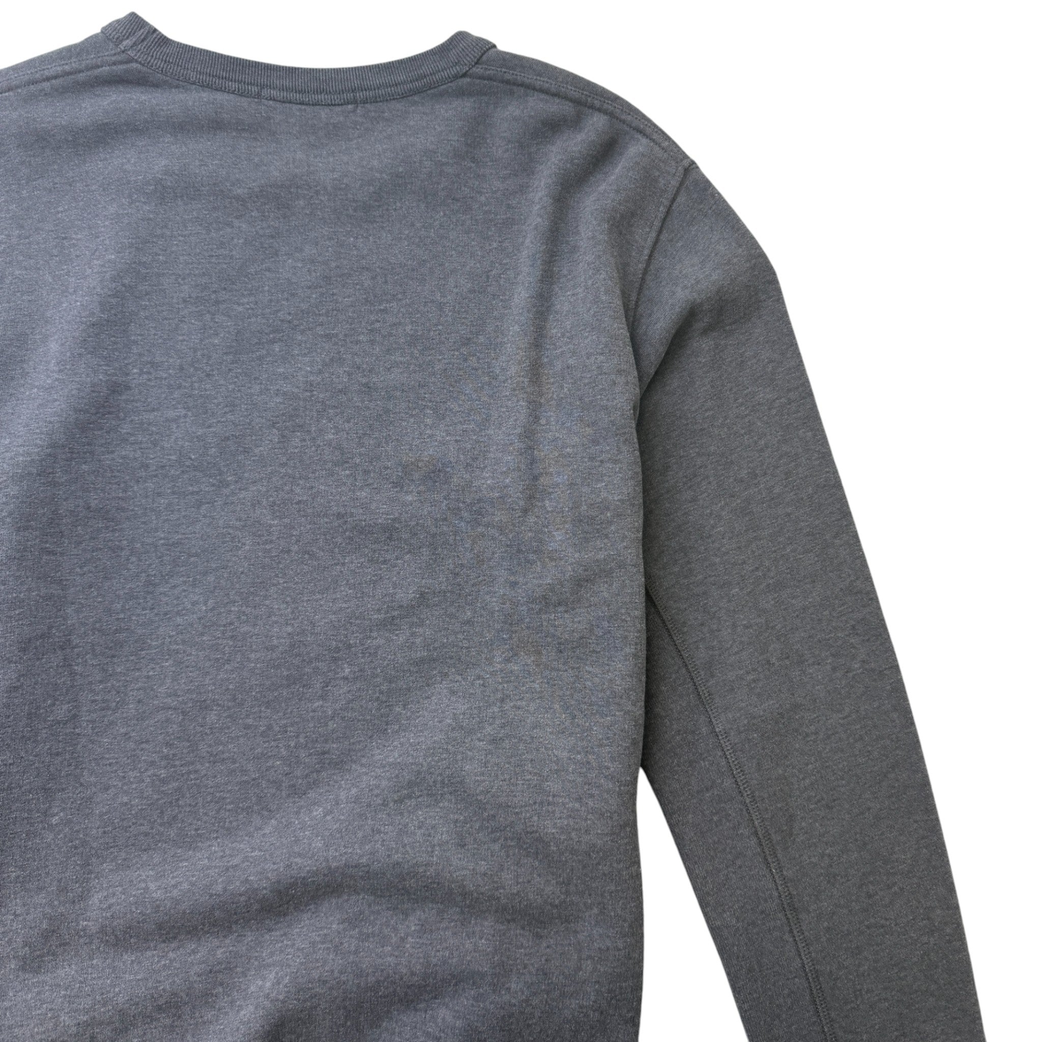 Men's Applique Logo Sweatshirt Grey Size XXL