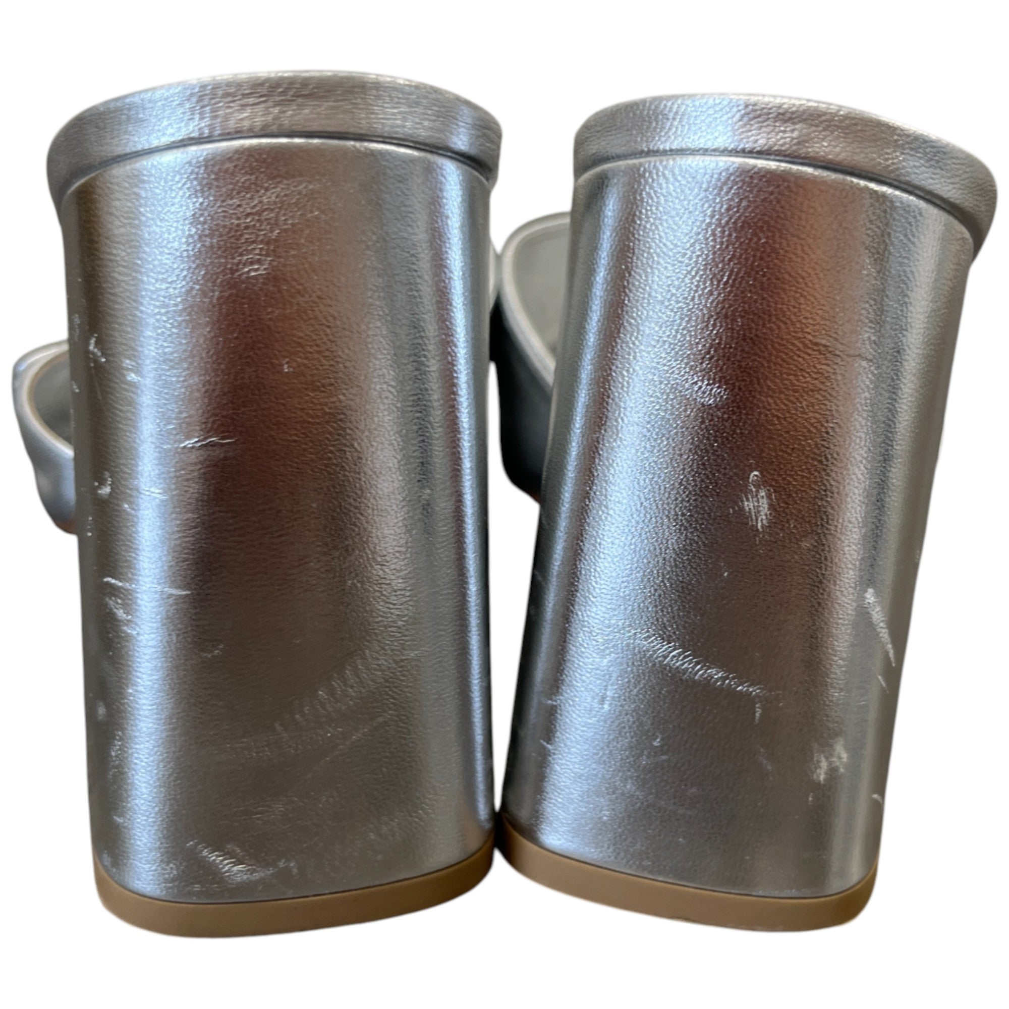 Women's Diamond Lv Logo Heels Silver Size EU 37 / UK 4