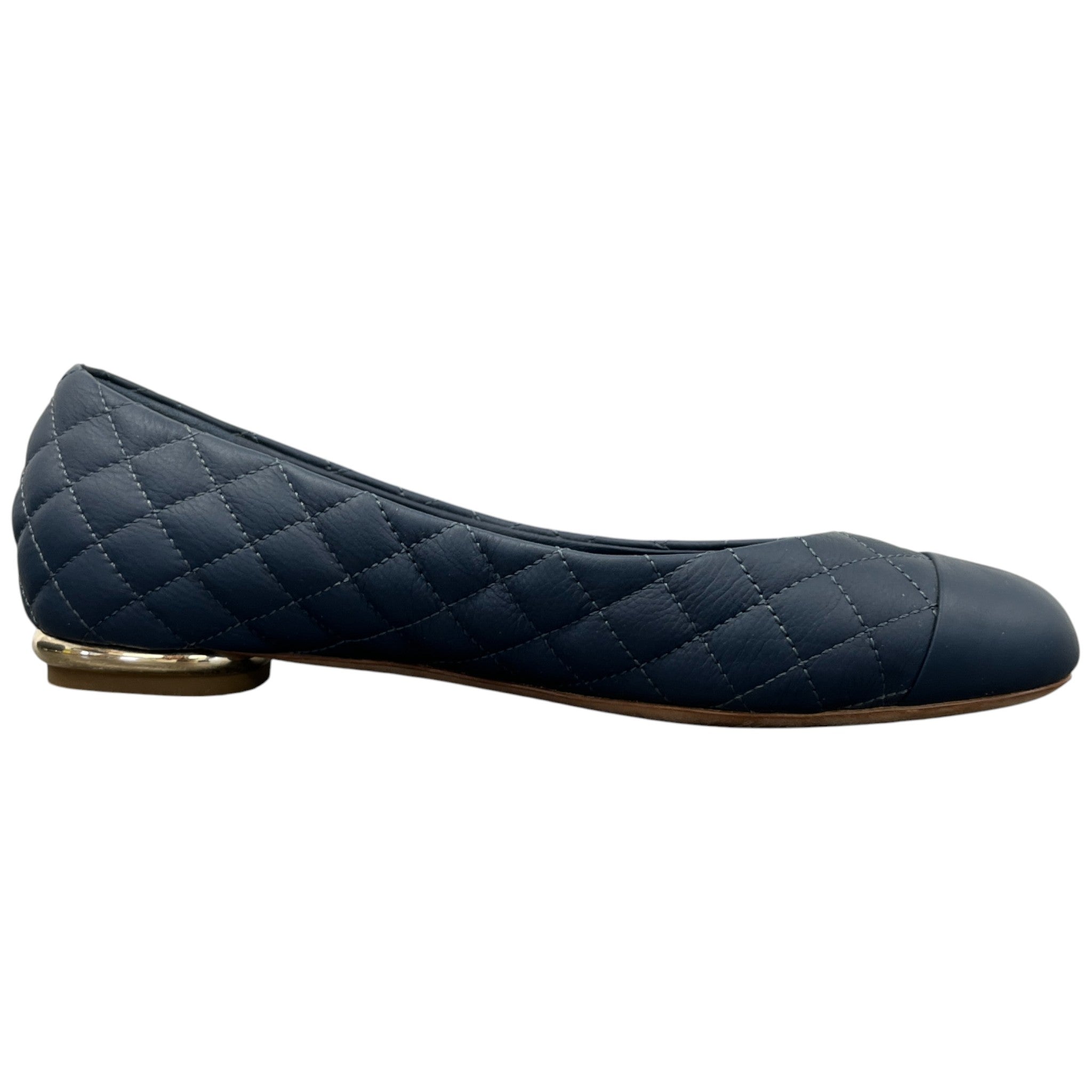 Women's Quilted Ballet Flats Mules Blue Size EU 36 / UK 3