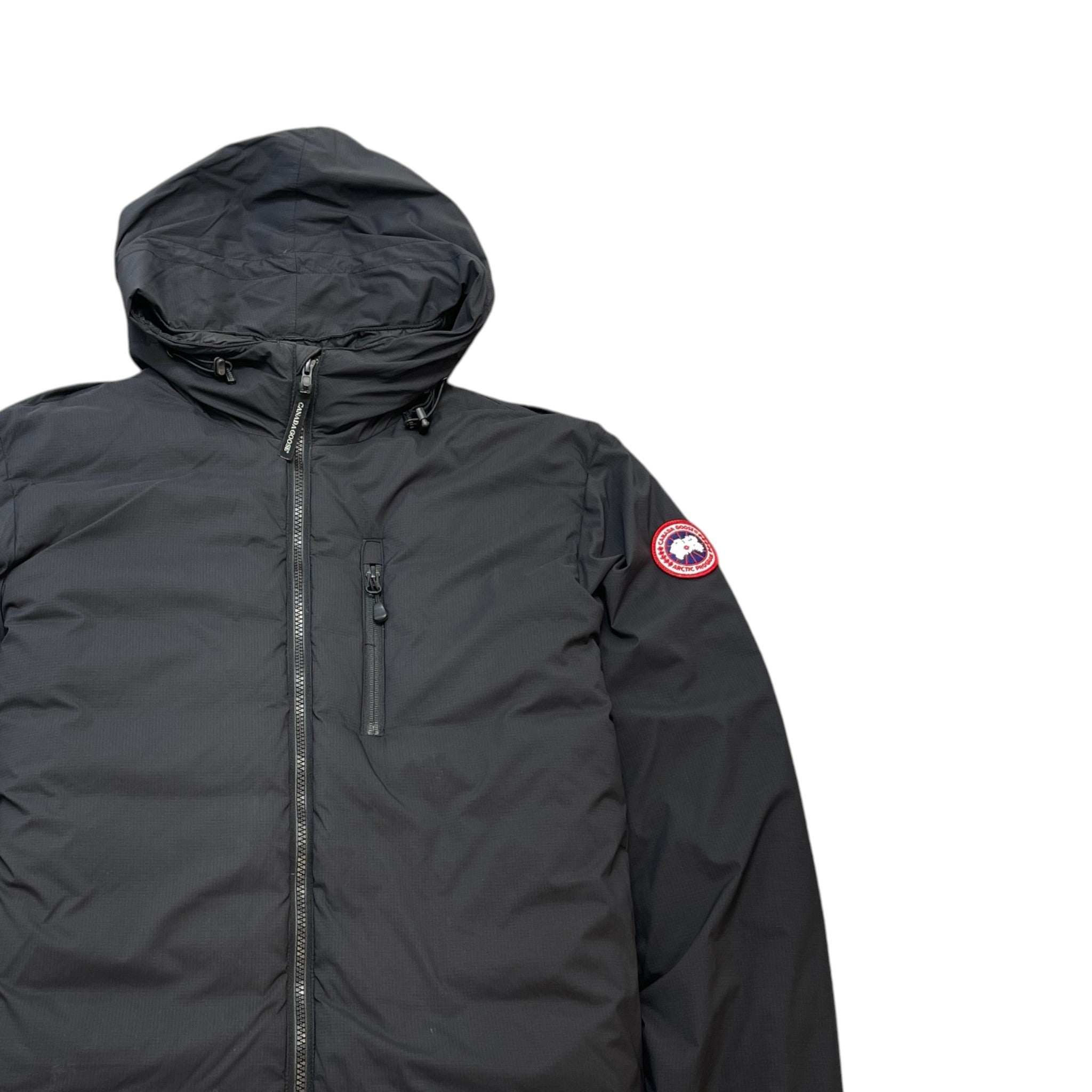 Men's Lodge Hoody Down Jacket Black Size L