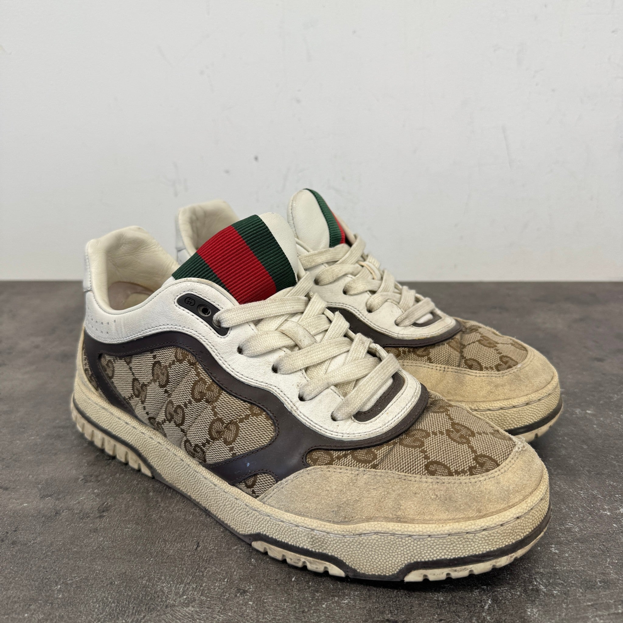 Men's Re-Web Gg Supreme Low Trainers White Size EU 42 / UK 8
