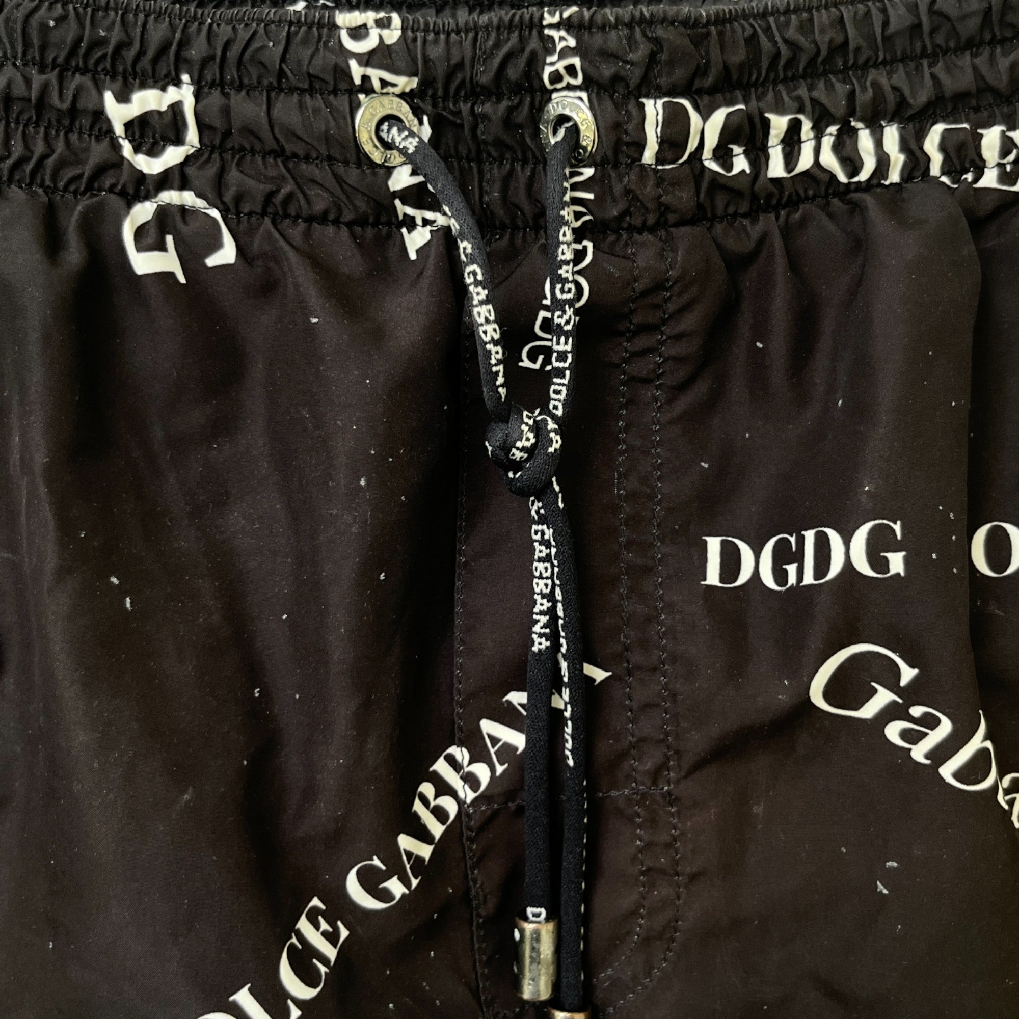 Men's All Over Dg Logo Swim Shorts Black Size XL