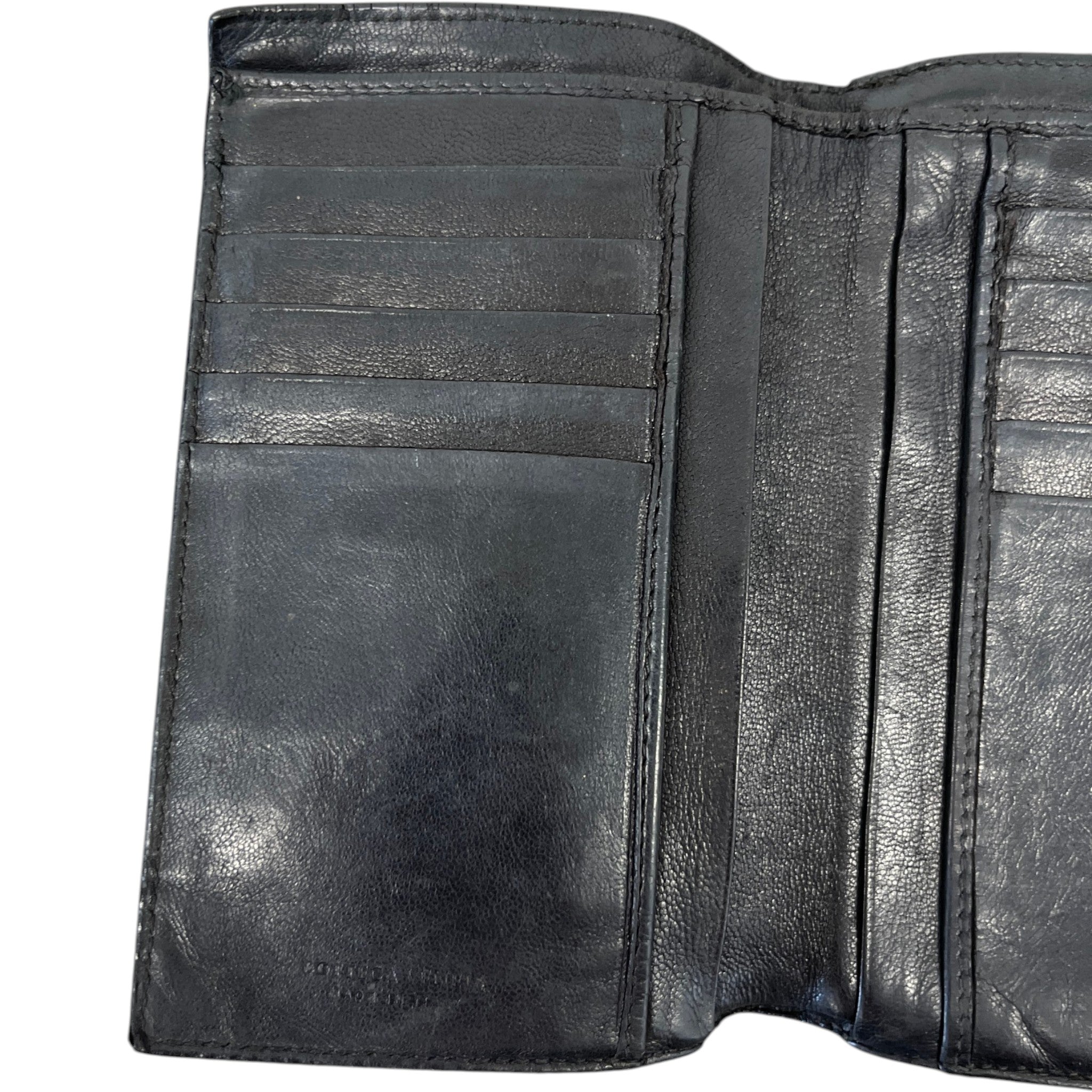 Women's Woven Intrecciato Wallet Black