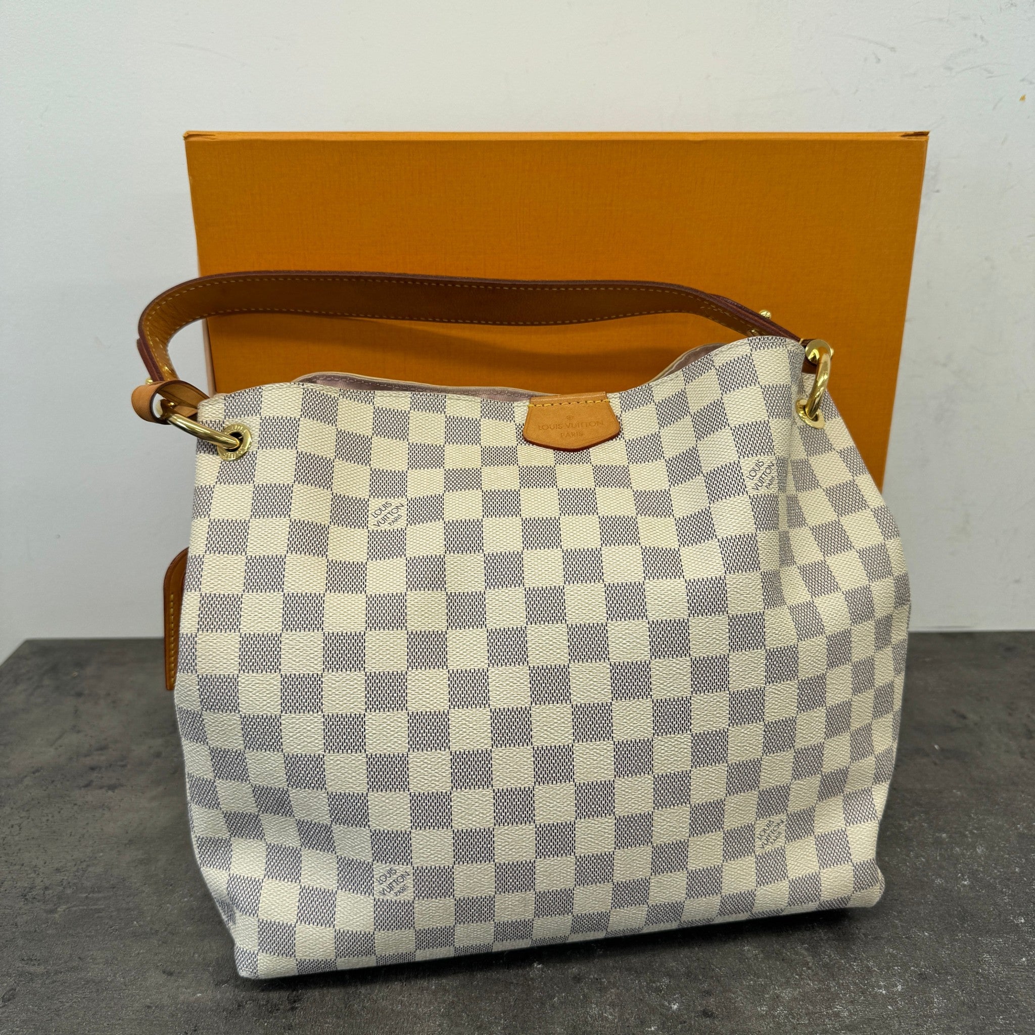 Women's Damier Azur Graceful Pm Handbag White