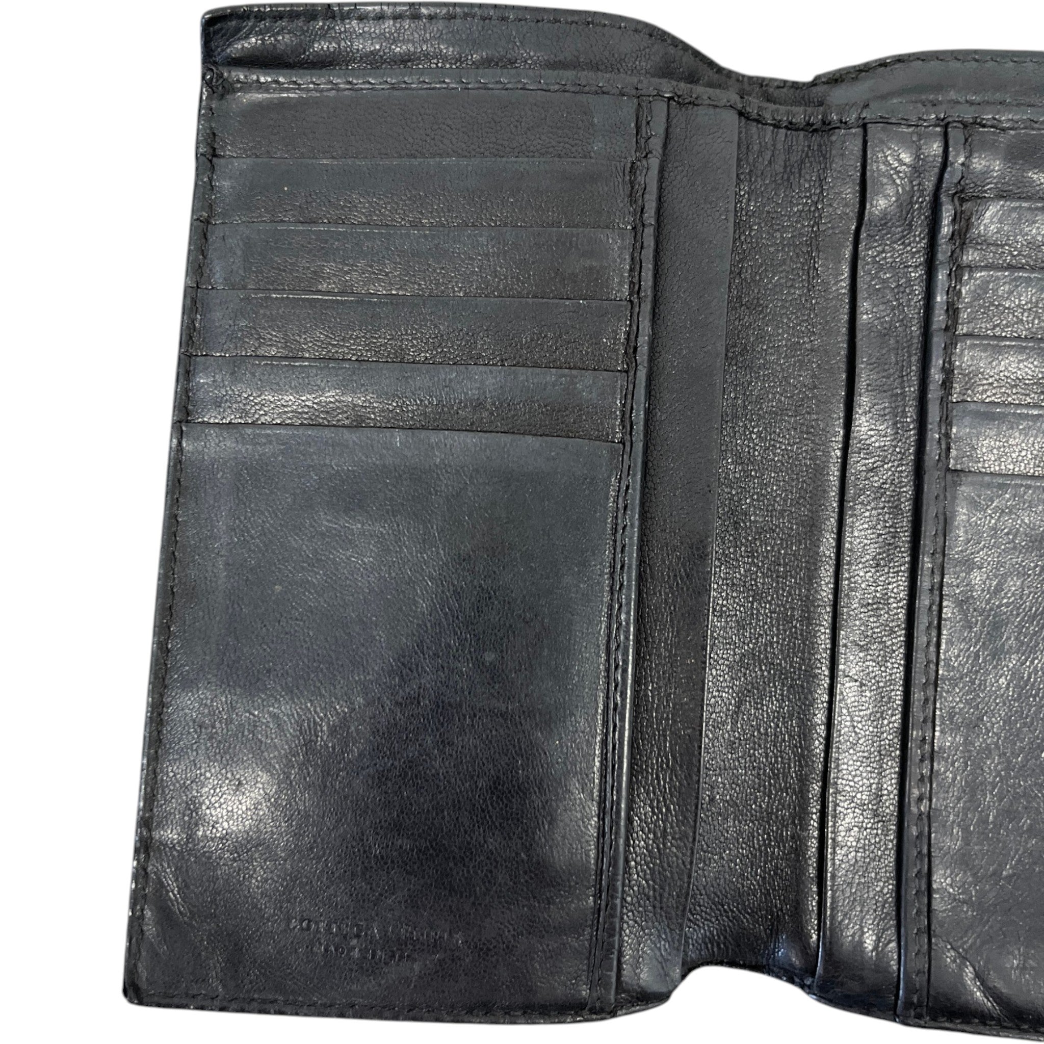 Women's Woven Intrecciato Wallet Black