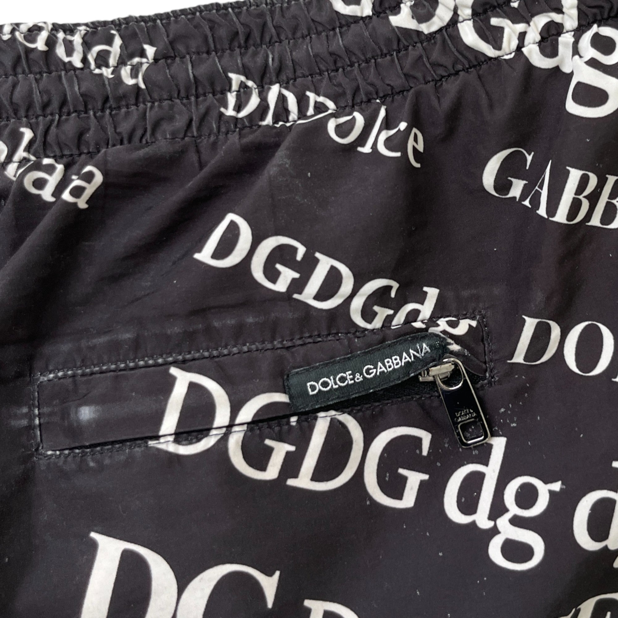 Men's All Over Dg Logo Swim Shorts Black Size XL