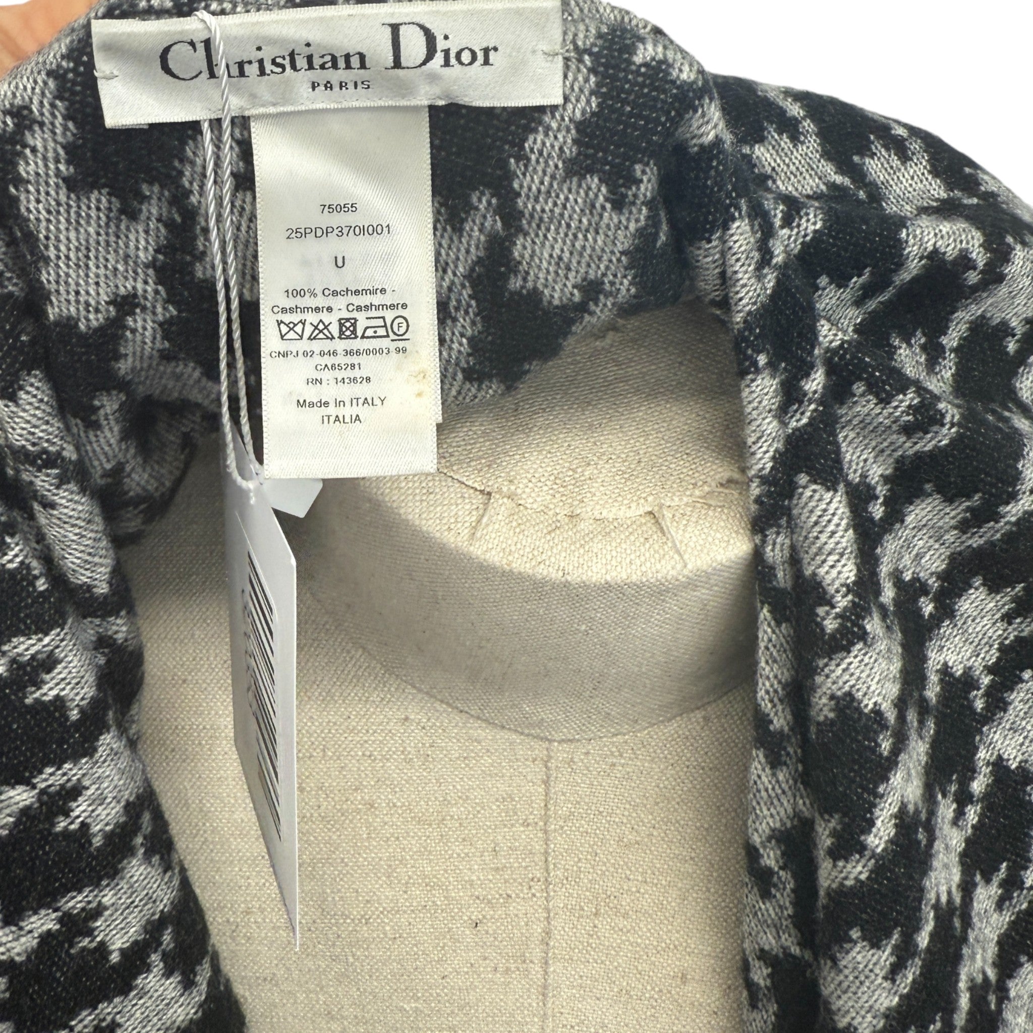 Women's Oblique Cashmere Poncho Grey