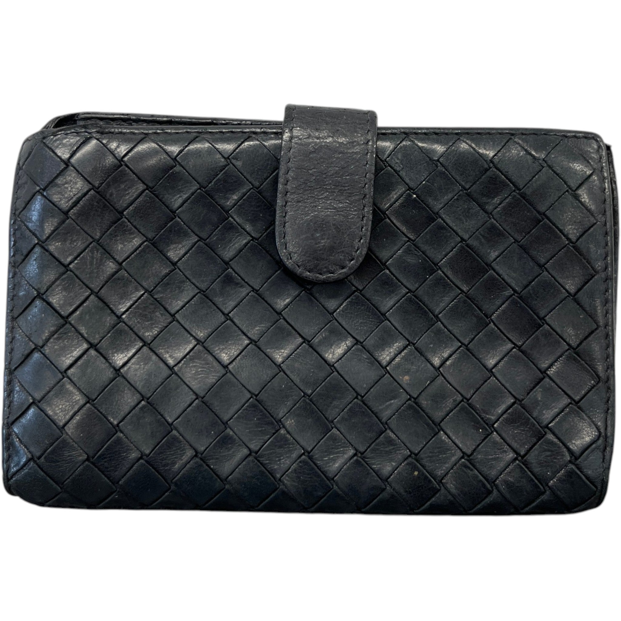 Women's Woven Intrecciato Wallet Black