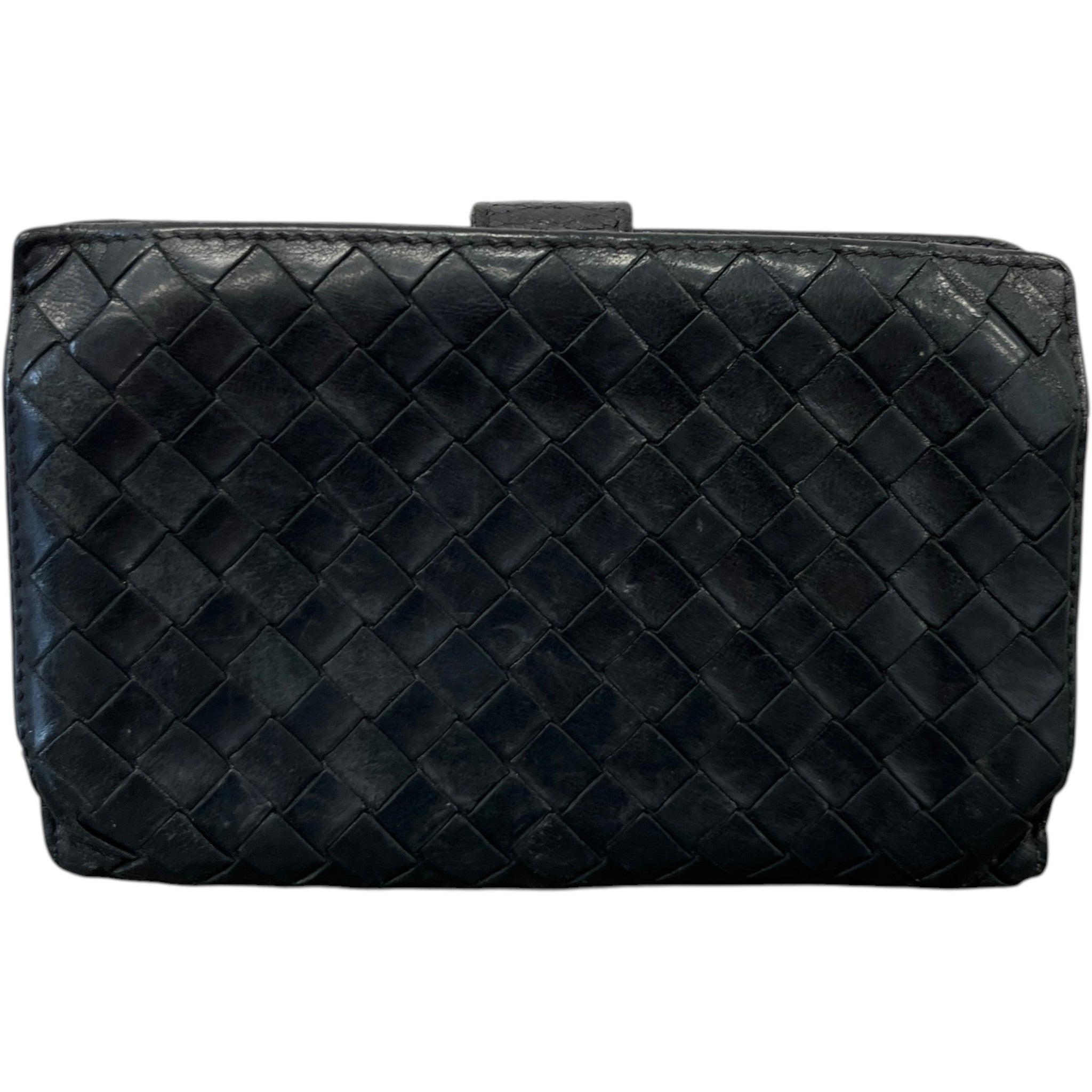 Women's Woven Intrecciato Wallet Black