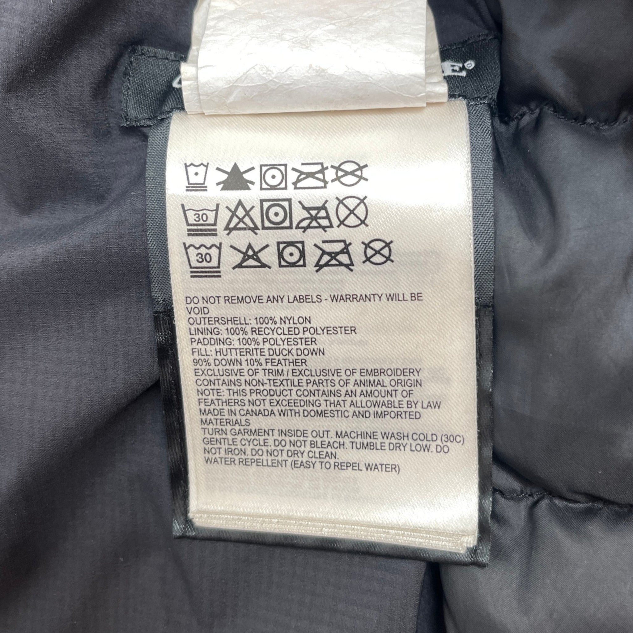 Men's Lodge Hoody Down Jacket Black Size L