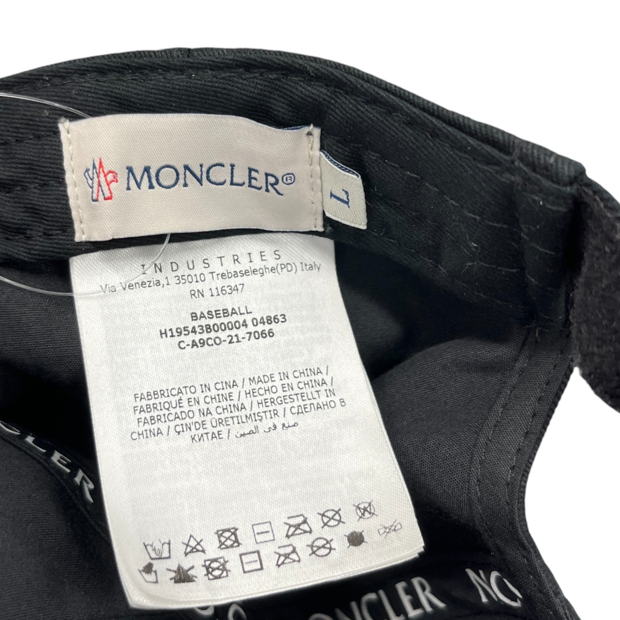 Men's Logo Print Cap Black Size L